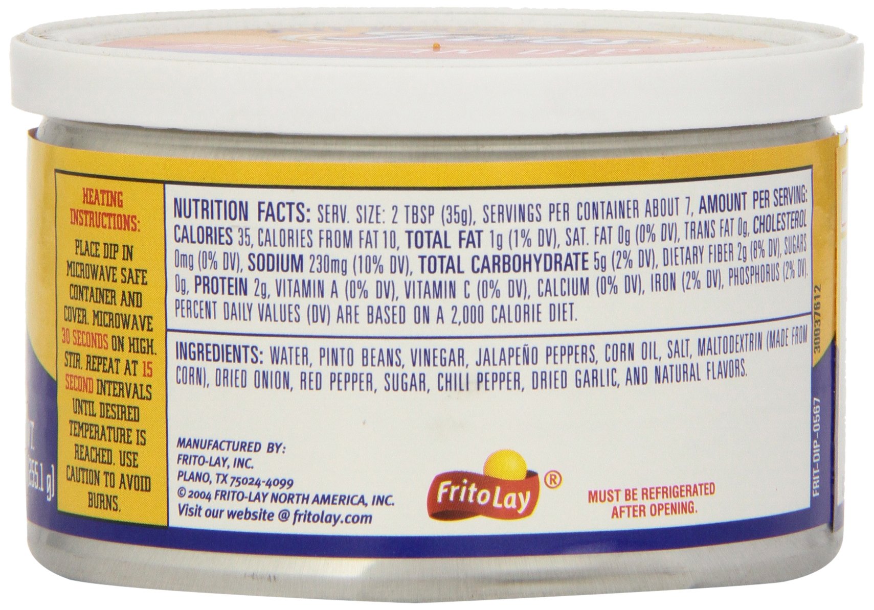 Fritos Hot Bean Dip, 9 Ounce - Spicy Mexican Style Bean Dip for Chips, Nachos & Tacos - Perfect for Parties, Game Nights & Snacking