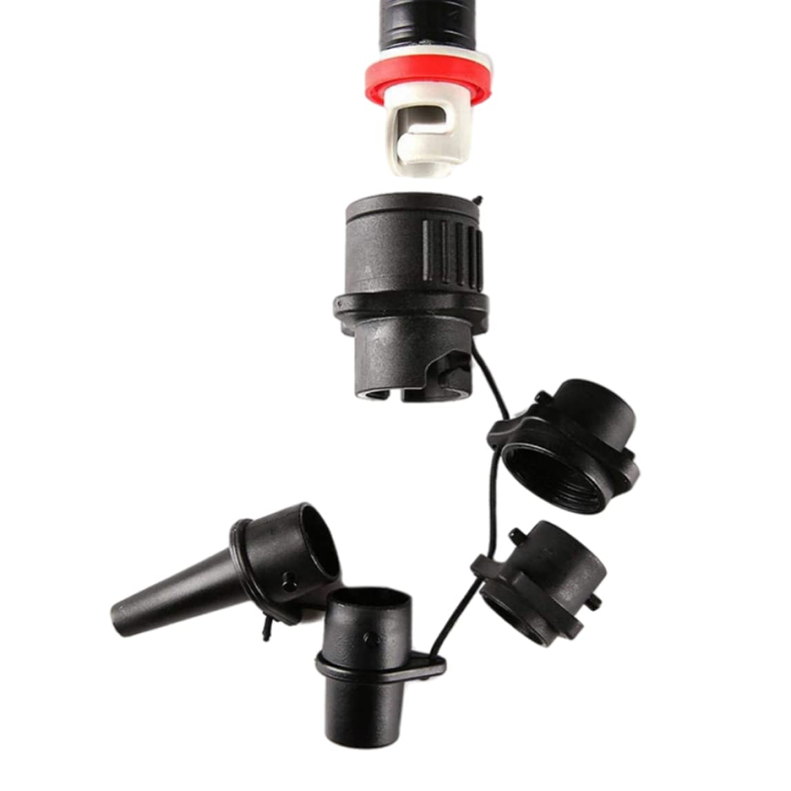 Havamoasa Kayak Air Valve Adaptor - Inflatable Boat & SUP Pump Converter Accessory (Black) - Perfect for Kayaking, Boating, and Water Sports