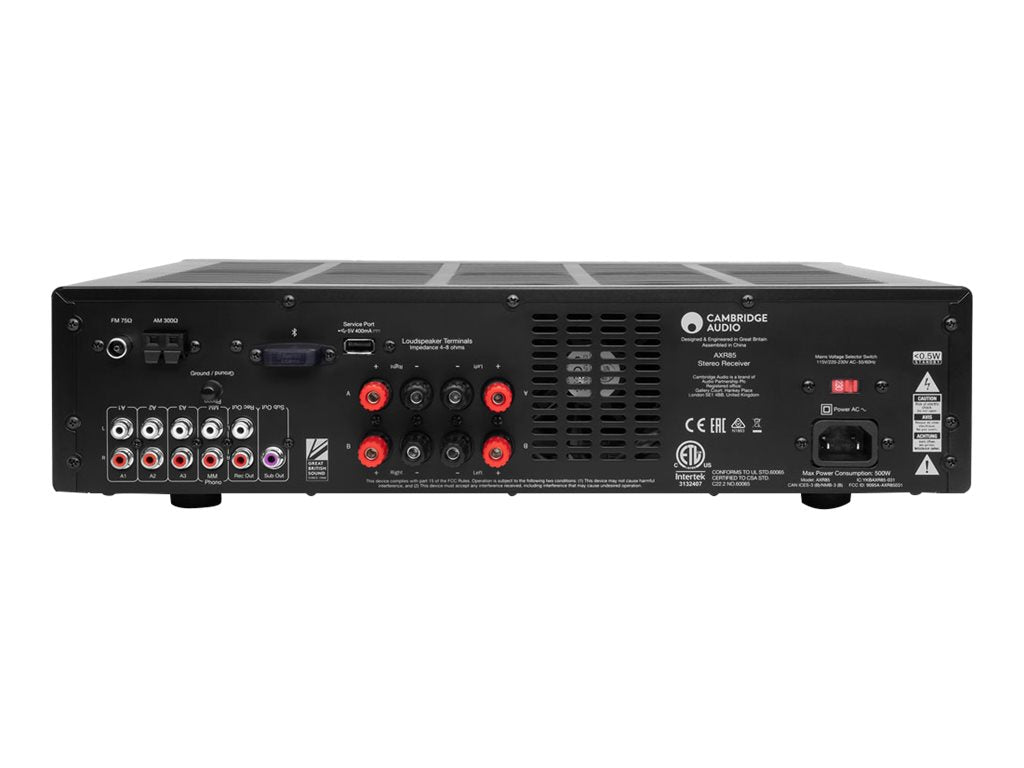 Cambridge Audio AXR85 Stereo Receiver - High-Fidelity Audio Amplifier for Home Theater & Music Listening | Perfect for Vinyl, CD, Streaming & Turntables