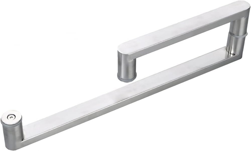Stainless Steel Shower Sliding Door Handle - Back to Back Shower Enclosure Knob for Sliding Barn Doors - Bathroom Accessories - Perfect for Modern Farmhouse, Rustic & Contemporary Bathroom Designs (White)