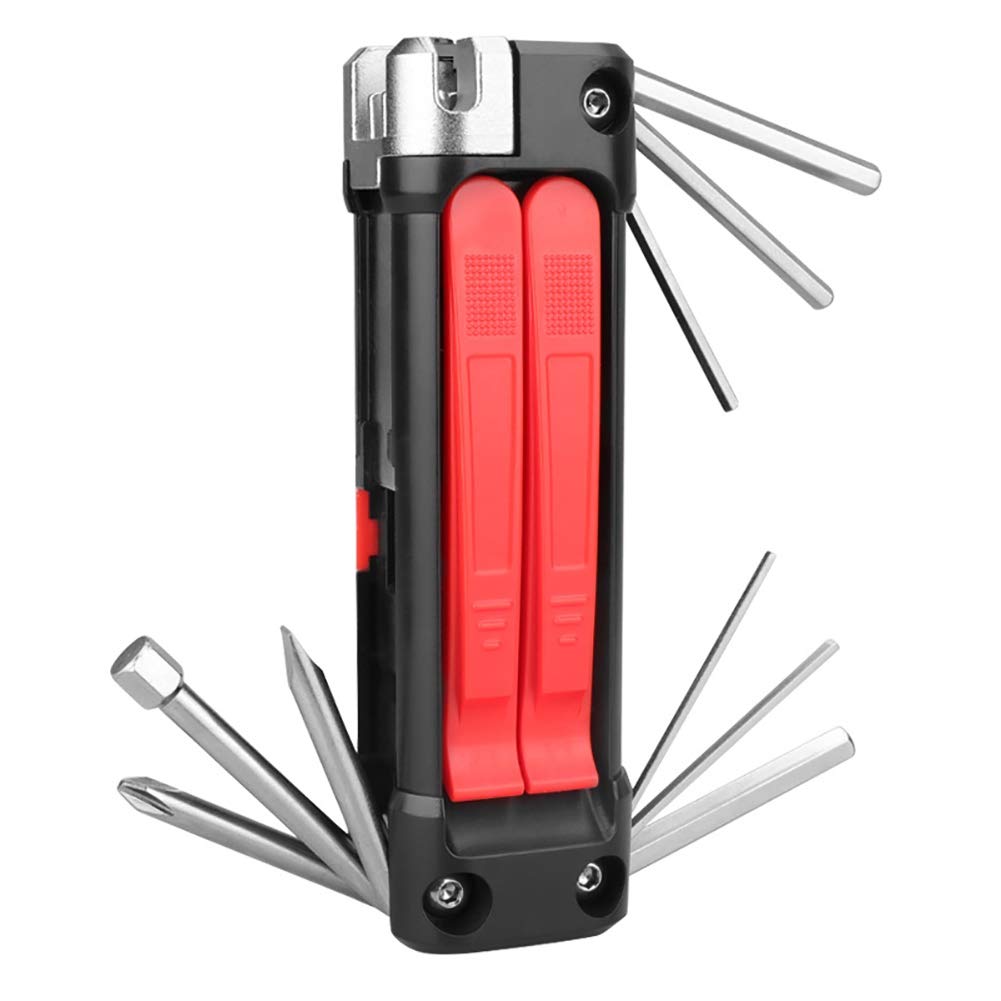 Mallyu 14-in-1 Bike Repair Tool Kit - Stainless Steel Multi-Function Bicycle Maintenance Set with Tire Pry Bars | Perfect for Road Bikes, Mountain Bikes & Cycling Enthusiasts