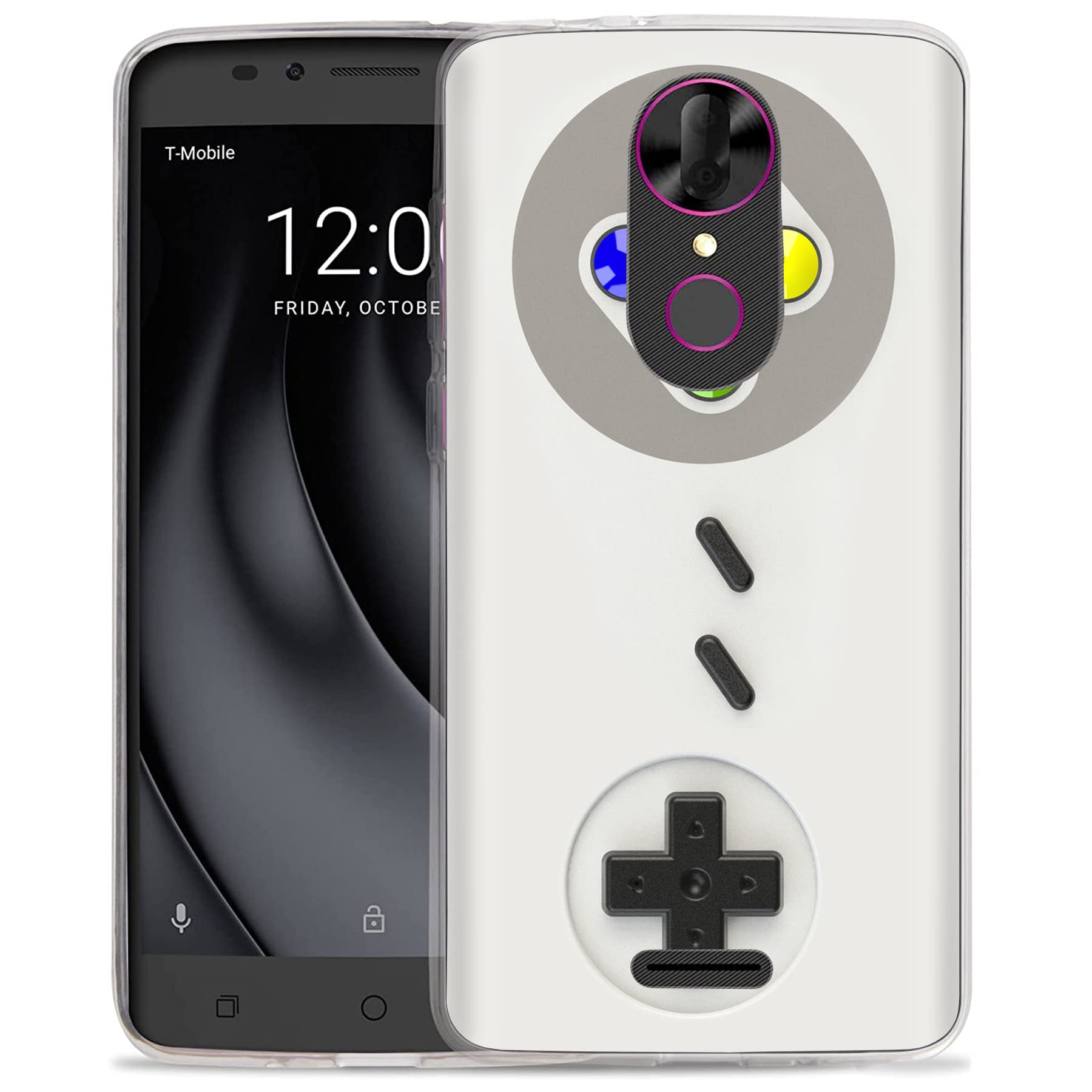 Coolpad REVVL Plus Case - Slim Thin TPU Gel Cover with Gameboy Print | Lightweight, Flexible & Anti-Scratch | Compatible with T-Mobile REVVL Plus | Perfect for Gaming & Daily Protection (Printed in USA)