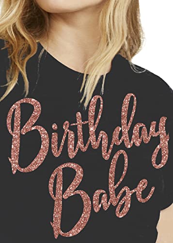 Rose Gold Birthday Babe (Black)