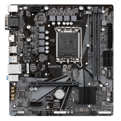 Gigabyte H610M H V2 DDR4 Micro ATX Motherboard for Intel LGA1700 - Perfect for Gaming PC Builds & Home Office Workstations