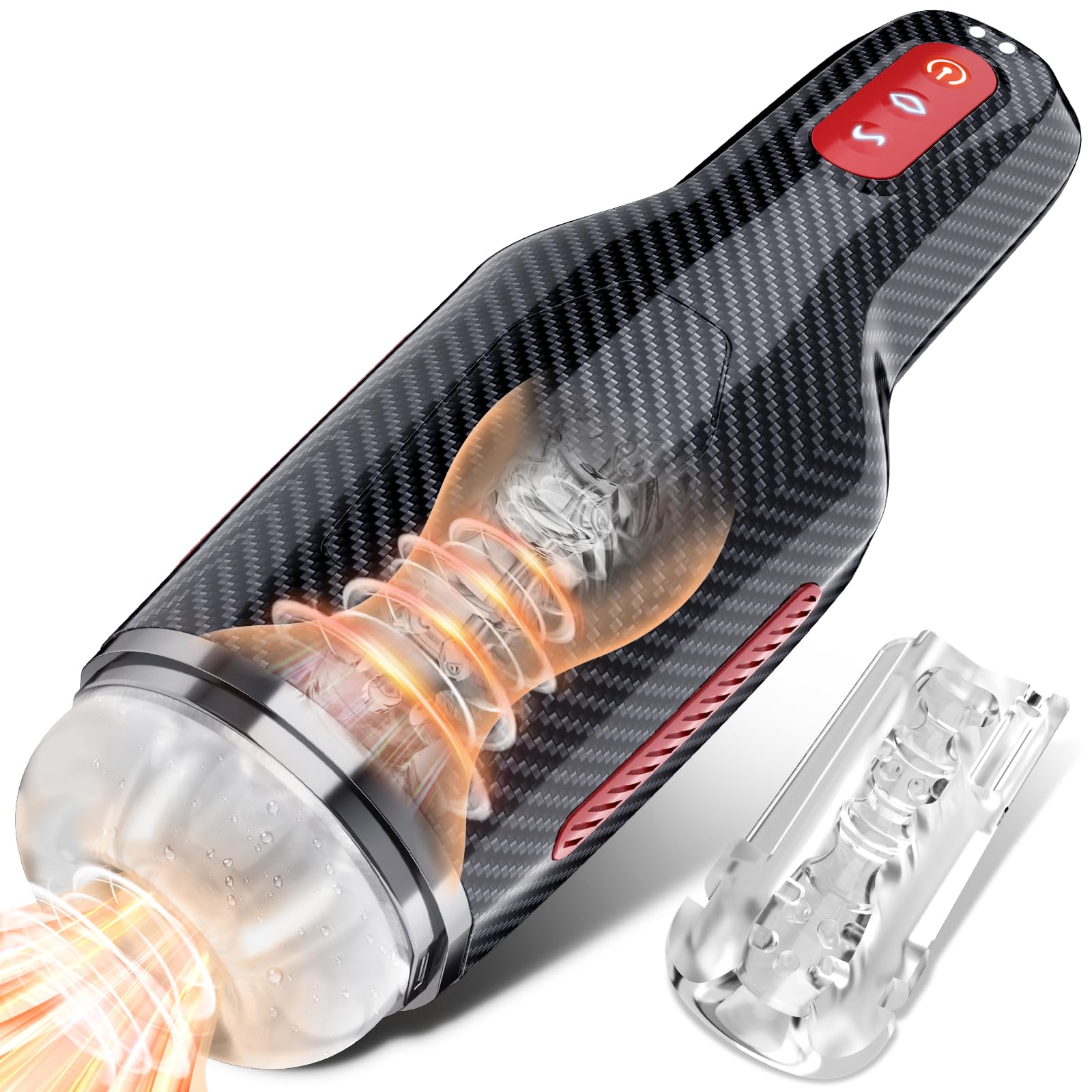 Upgraded Automatic Male Masturbator with Heating - 5 Suction & 10 Vibration Modes, Hands-Free Realistic Pocket Pussy Stroker for Men | 3D Textured Blowjob Sex Toy for Solo Pleasure & Couples Play