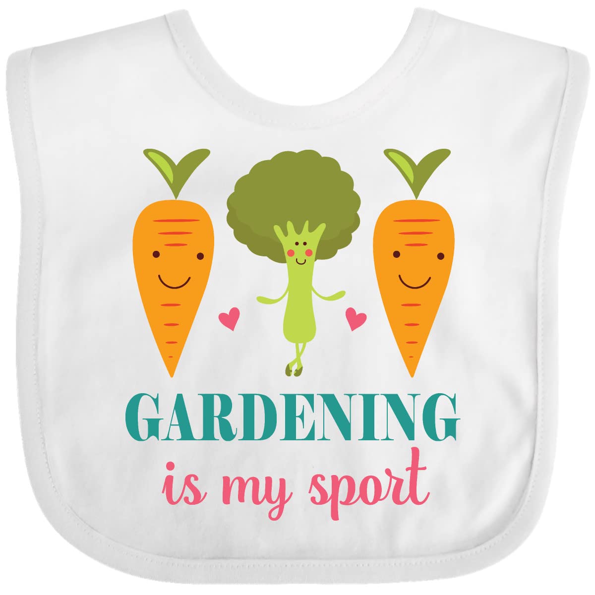 Inktastic Gardening Is My Sport Gardener Baby Bib - Cute Organic Cotton Drool Bib for Babies & Toddlers - Perfect Gardening Gift for New Parents & Plant Lovers - Great for Outdoor Activities, Playtime & Mealtime