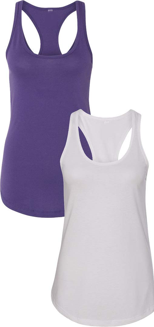 Next Level Apparel Women's Slim Fit Racerback Tank Top - Soft Breathable Cotton Blend for Yoga, Workout & Casual Wear