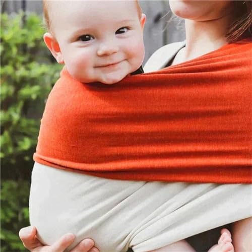 Baby Wrap Carrier - Soft & Adjustable Infant Sling for Newborns 0-24 Months - Hands-Free Baby Wearing Solution for Breastfeeding, Shopping & Outdoor Activities