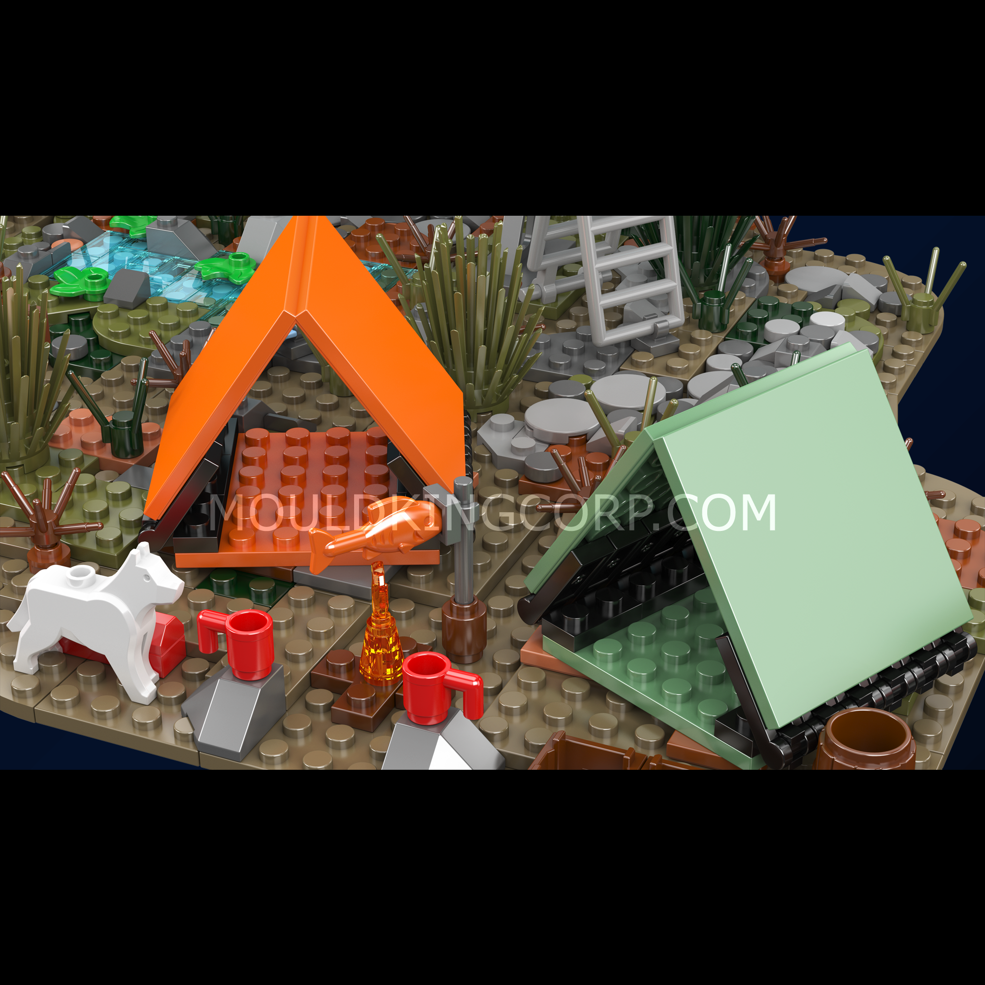 Mould King 10191 Fishing Boat Repair Yard Building Set - 1234 Piece Model Kit for Adults & Teens | Creative DIY Construction Toy for Home Decoration, Gift, and Display