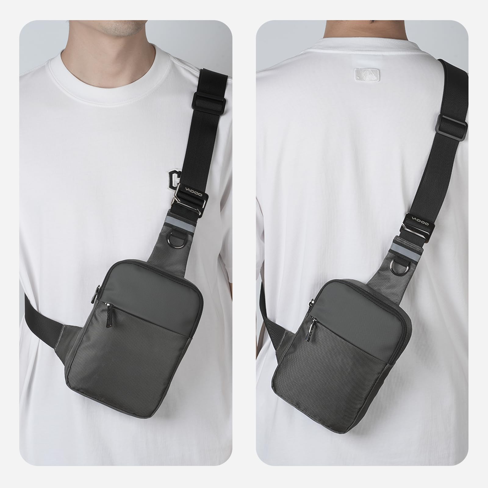 RFID Blocking Small Sling Bag - Mini Crossbody Chest Bag for Women & Men | Fashionable Fanny Pack for Travel, Hiking & Everyday Use