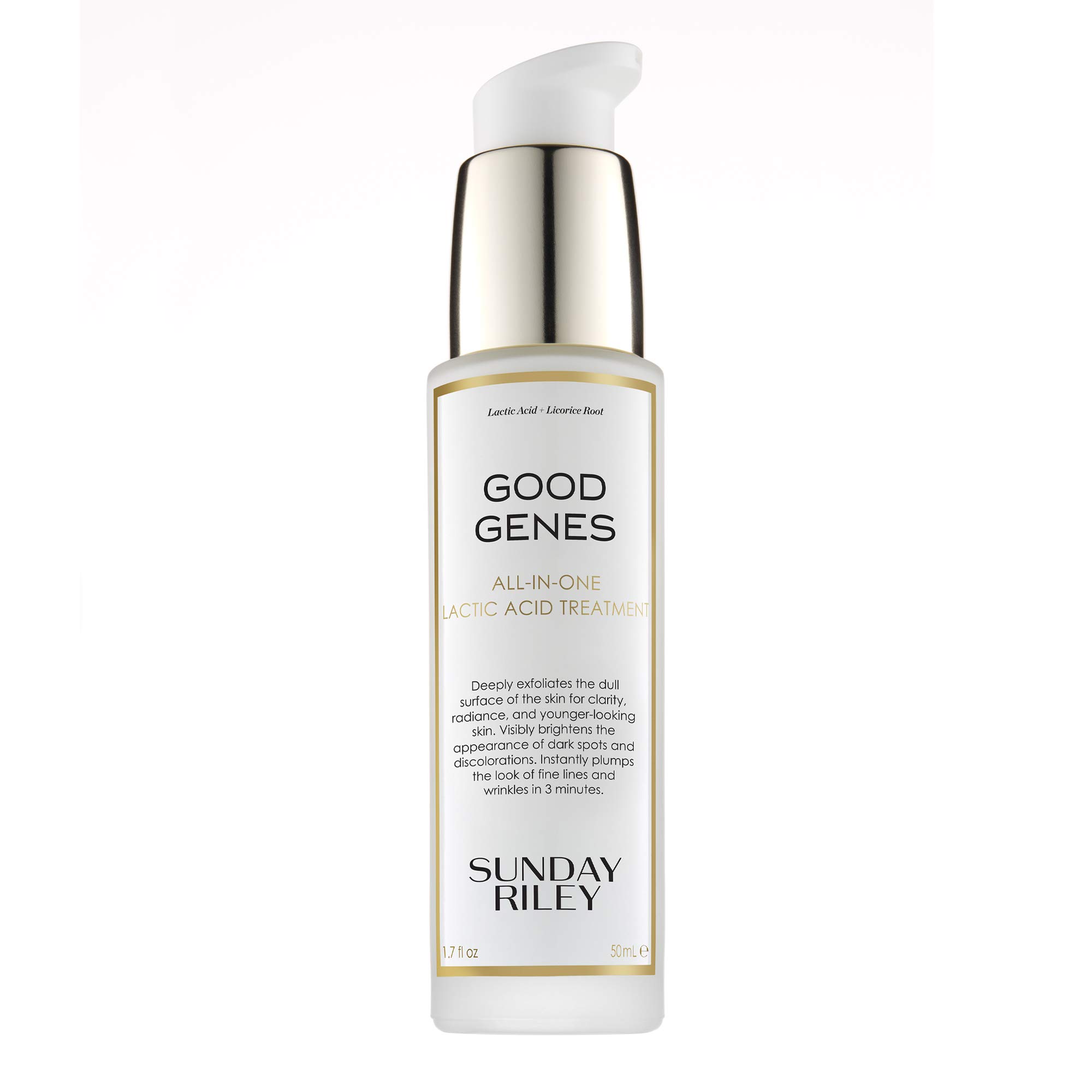 Sunday Riley Good Genes All-in-One Lactic Acid Treatment 1.7 Fl Oz - Brightening & Exfoliating Facial Serum for Glowing Skin | Perfect for Nighttime Skincare Routine & Anti-Aging