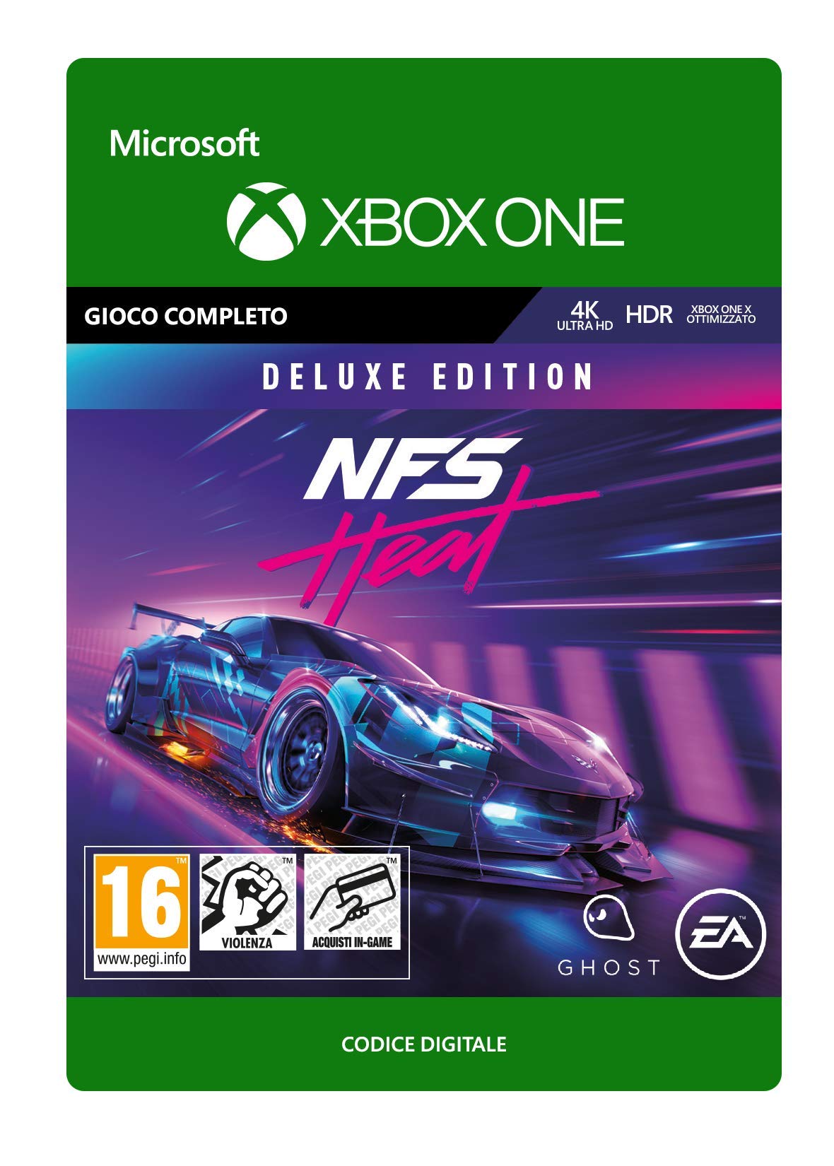 Need for Speed: Heat Deluxe Edition - Xbox One Digital Download Code | High-Speed Racing Game for Thrilling Street Action & Custom Cars