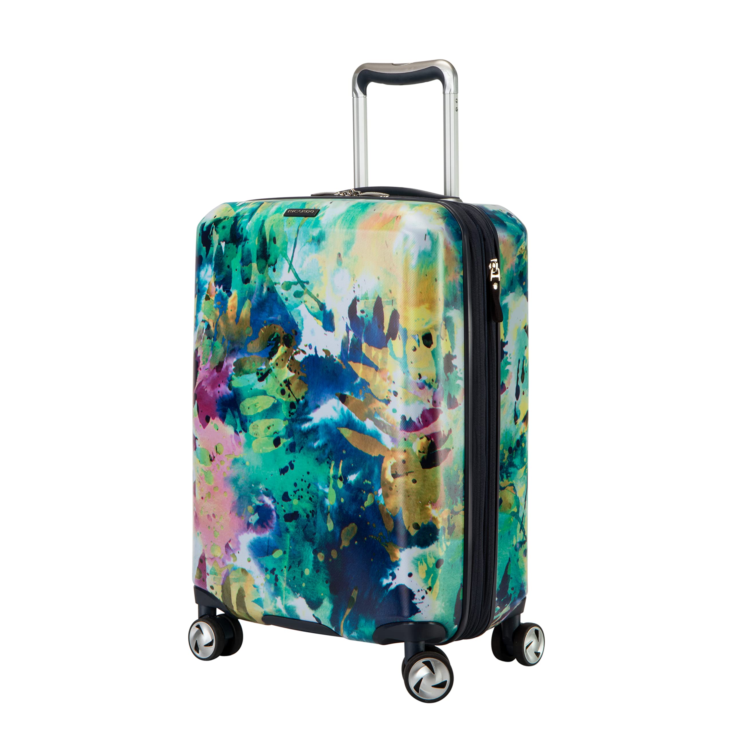 Ricardo Beverly Hills Beaumont 20-inch Carry-On Suitcase - Lightweight Hardshell Luggage with Spinner Wheels, TSA Lock & Expandable Design (Splash Of Nature) - Perfect for Business Travel, Weekend Getaways & Airplane Cabin Use