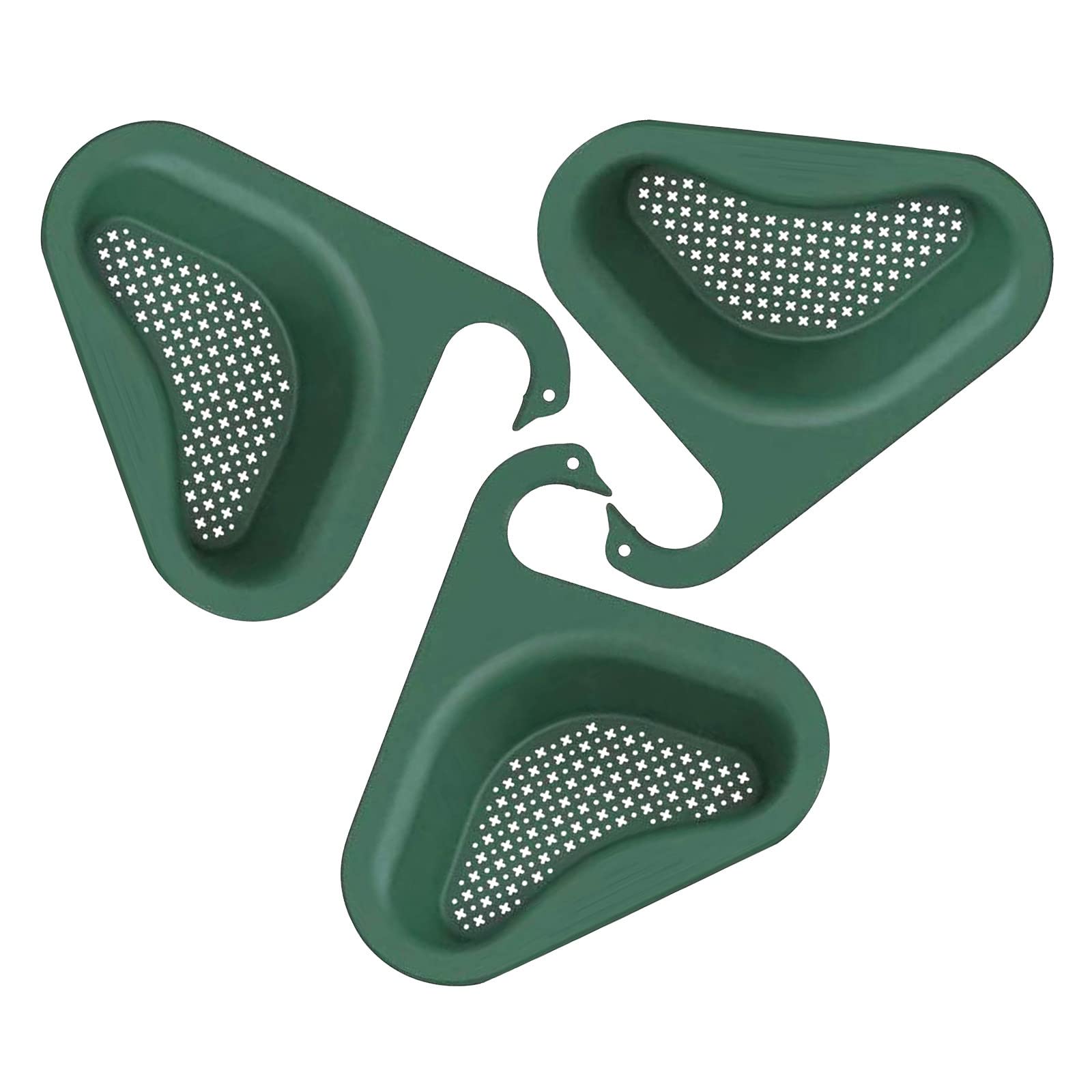 1/2/3 Pcs Kitchen Sink Drain Basket - Swan Shaped Drain Rack with Multi-Functional Hanging Filter for Food Waste, Triangle Sink Strainer - Perfect for Draining Dishes, Fruits, and Vegetables in Your Kitchen