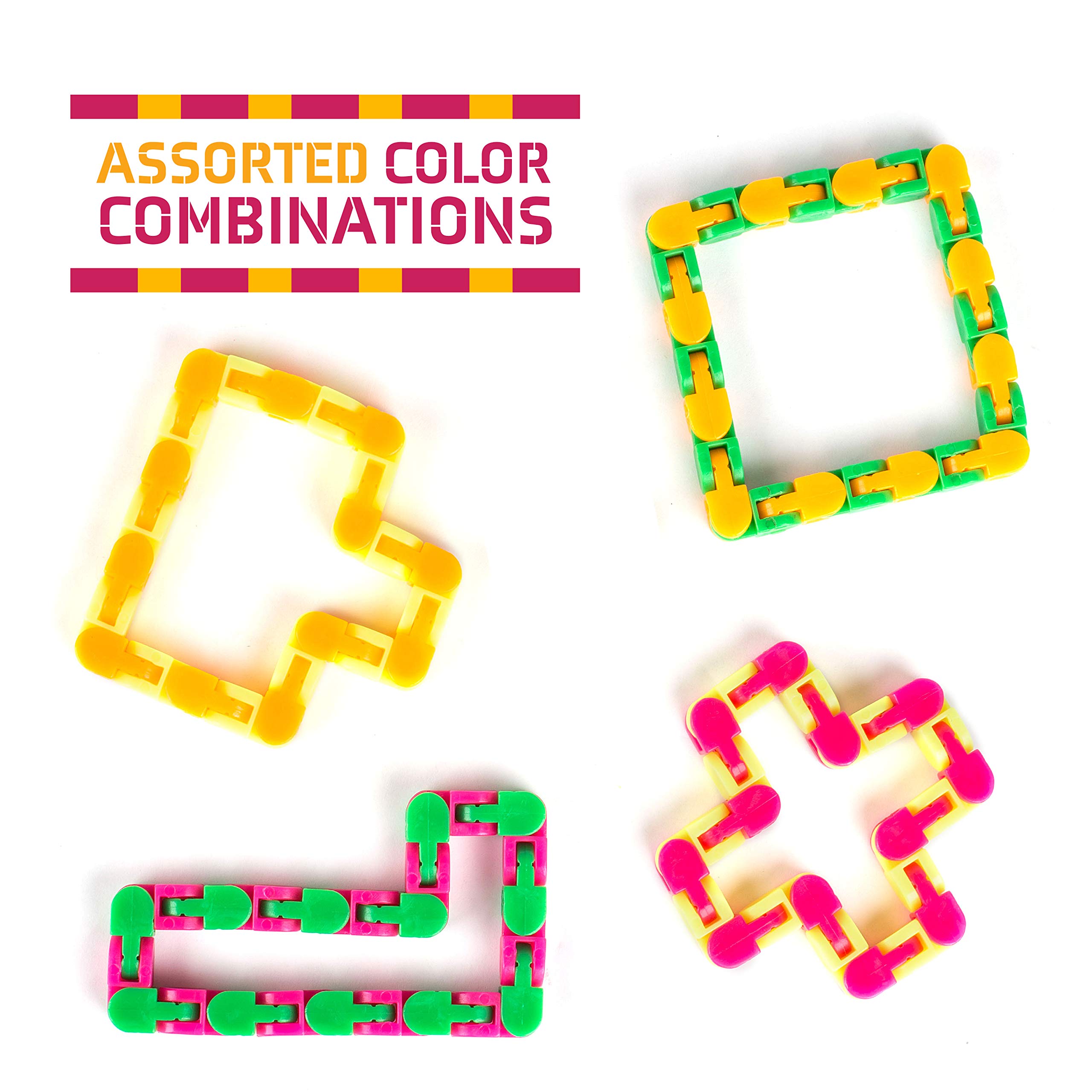 Neliblu Kids Party Favors - Wacky Tracks Snap & Click Fidget Toys for Sensory Play, Happy Face Squishies & Stress Relief Foam Balls - Perfect for Birthday Gifts, Classroom Rewards and Anxiety Relief