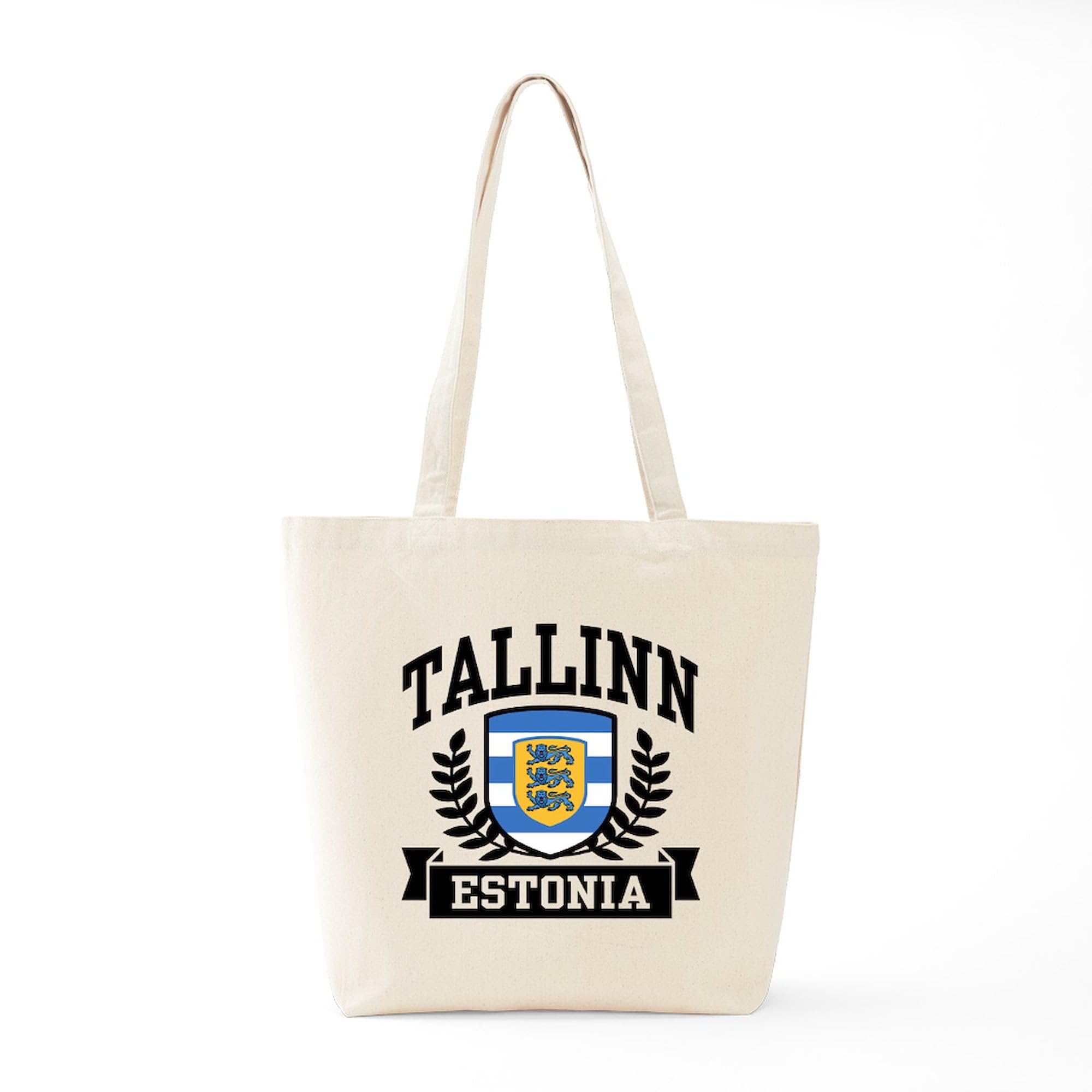Stylish Tallinn Estonia Tote Bag - Natural Canvas Reusable Shopping Bag for Groceries, Beach & Daily Use
