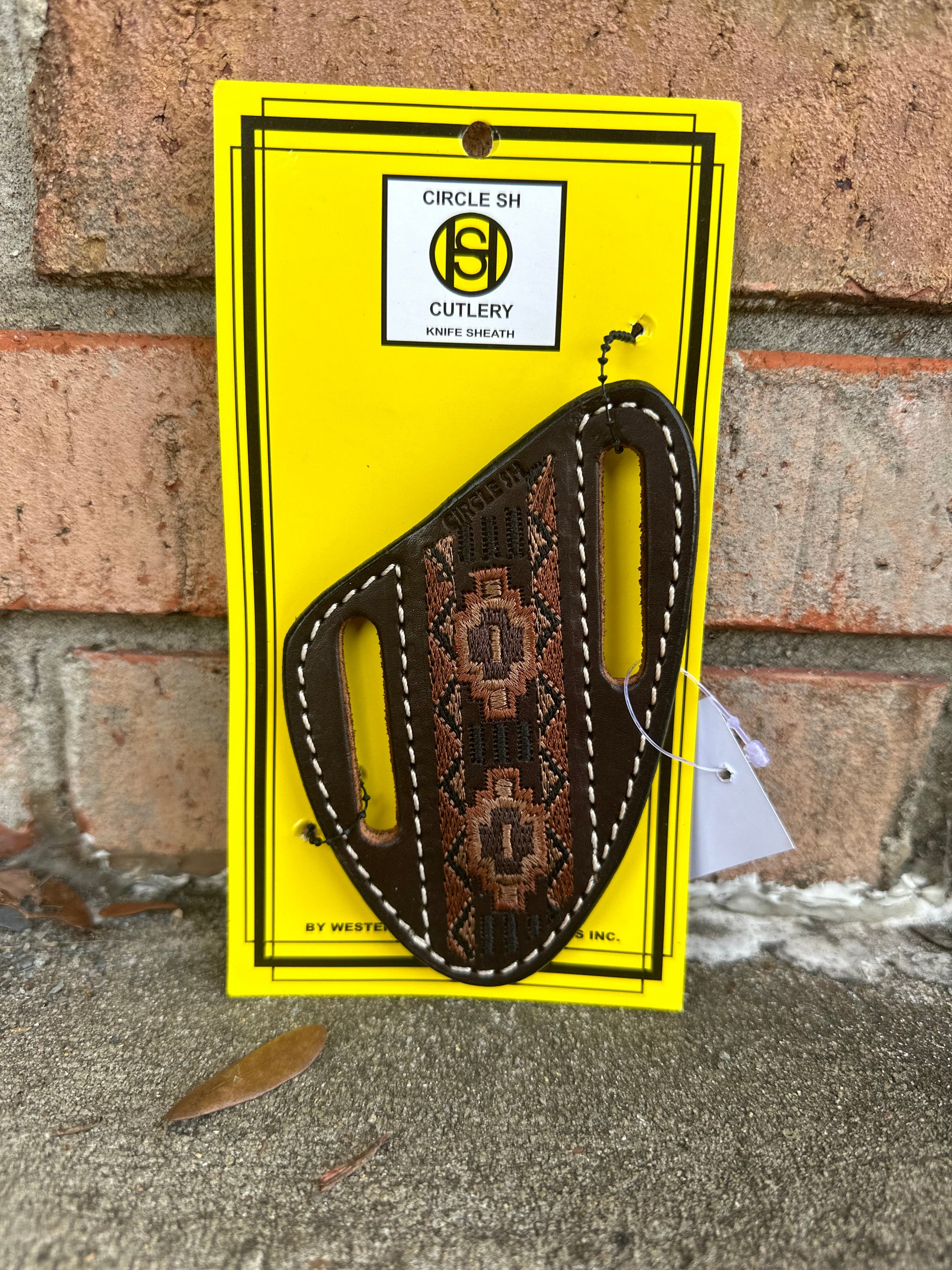 Premium Brown Aztec Knife Sheath - Handcrafted Leather Sheath for Hunting & Outdoor Knives | Perfect for Camping, Bushcraft & Survival Gear (Model: KNC 164)