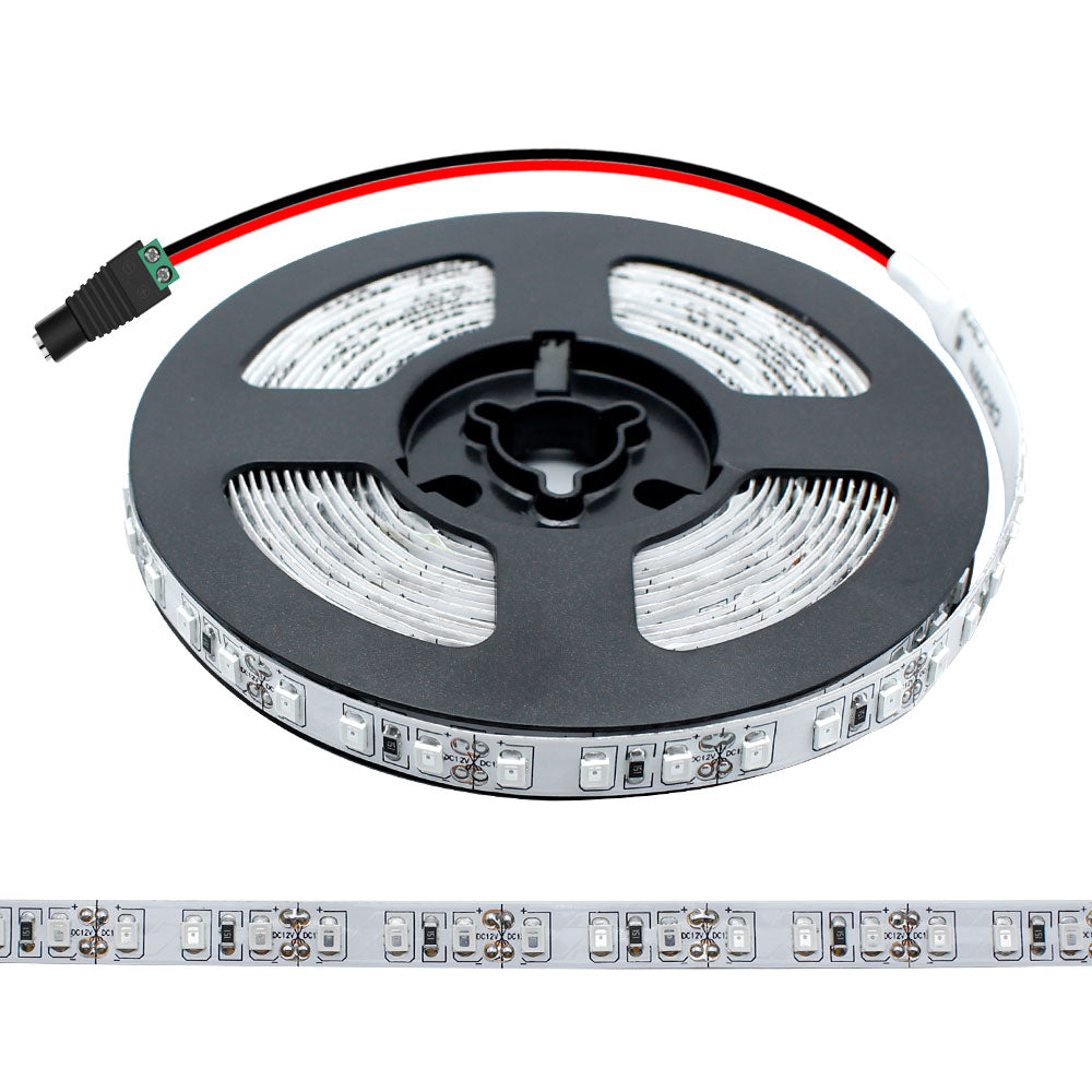 12V 4A 48W SMD3528 UV LED Strip Light 365nm 370nm - 600 LEDs for UV Curing, Currency Validation & Blacklight Effects - Perfect for Nail Salons, Banknote Checking & Glow Parties