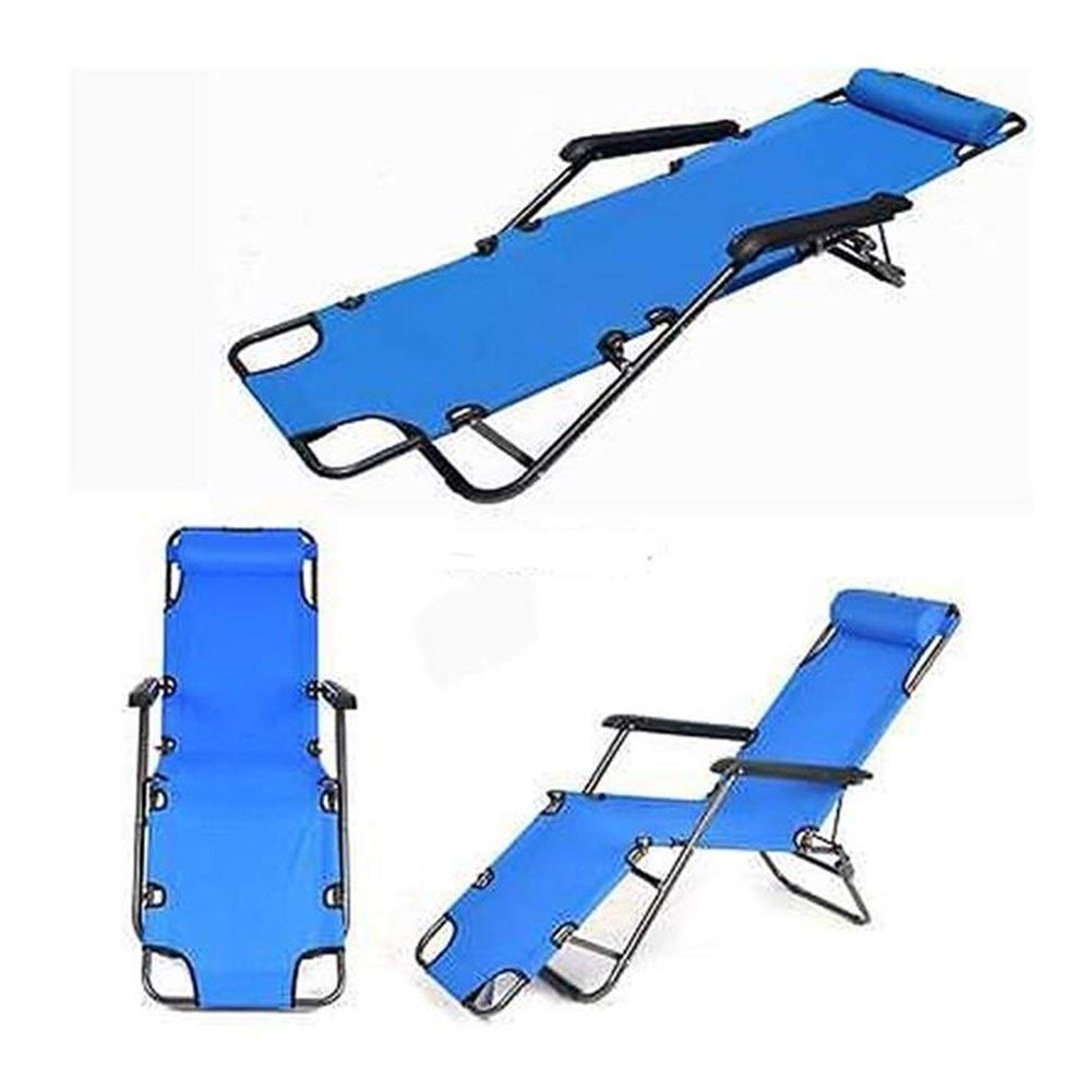 Portable Dual-Purpose Folding Reclining Camping Chair RHC-202 - Lightweight Extendable Outdoor Chair for Backyard, Beach & Picnic (Blue) | Perfect for Camping, Fishing & Garden Relaxation