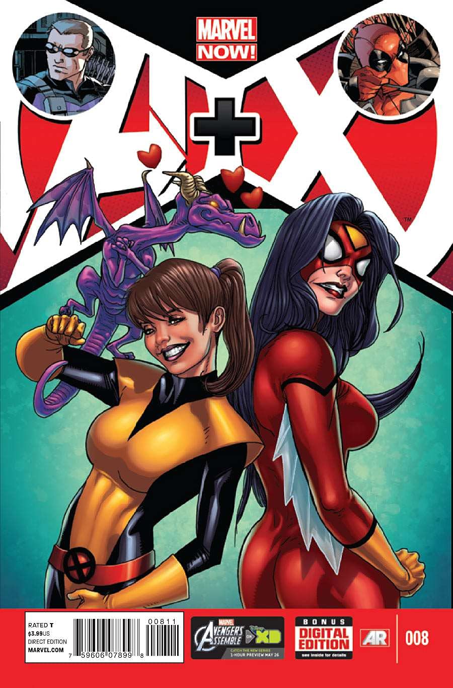 A+X (1st Series) #8 FN Marvel Comic Book - Spider-Woman & Kitty Pryde | Collectible Superhero Comics for Fans & Investors | Perfect for Display, Gifts, and Comic Book Collections