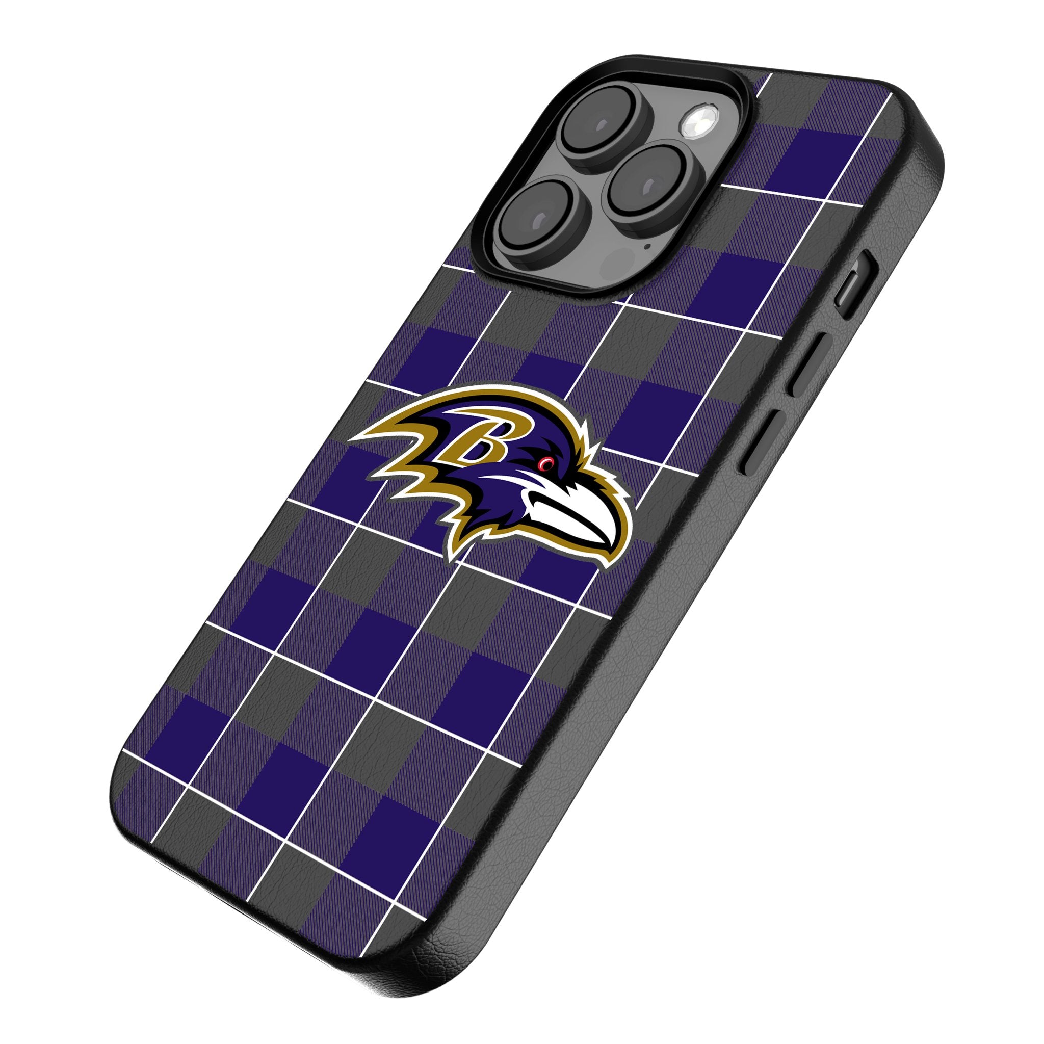 Baltimore Ravens Plaid MagSafe Compatible Case for iPhone 14/13/12 Pro Max - Durable Protective Cover for Football Fans - Perfect for Game Day & Everyday Use