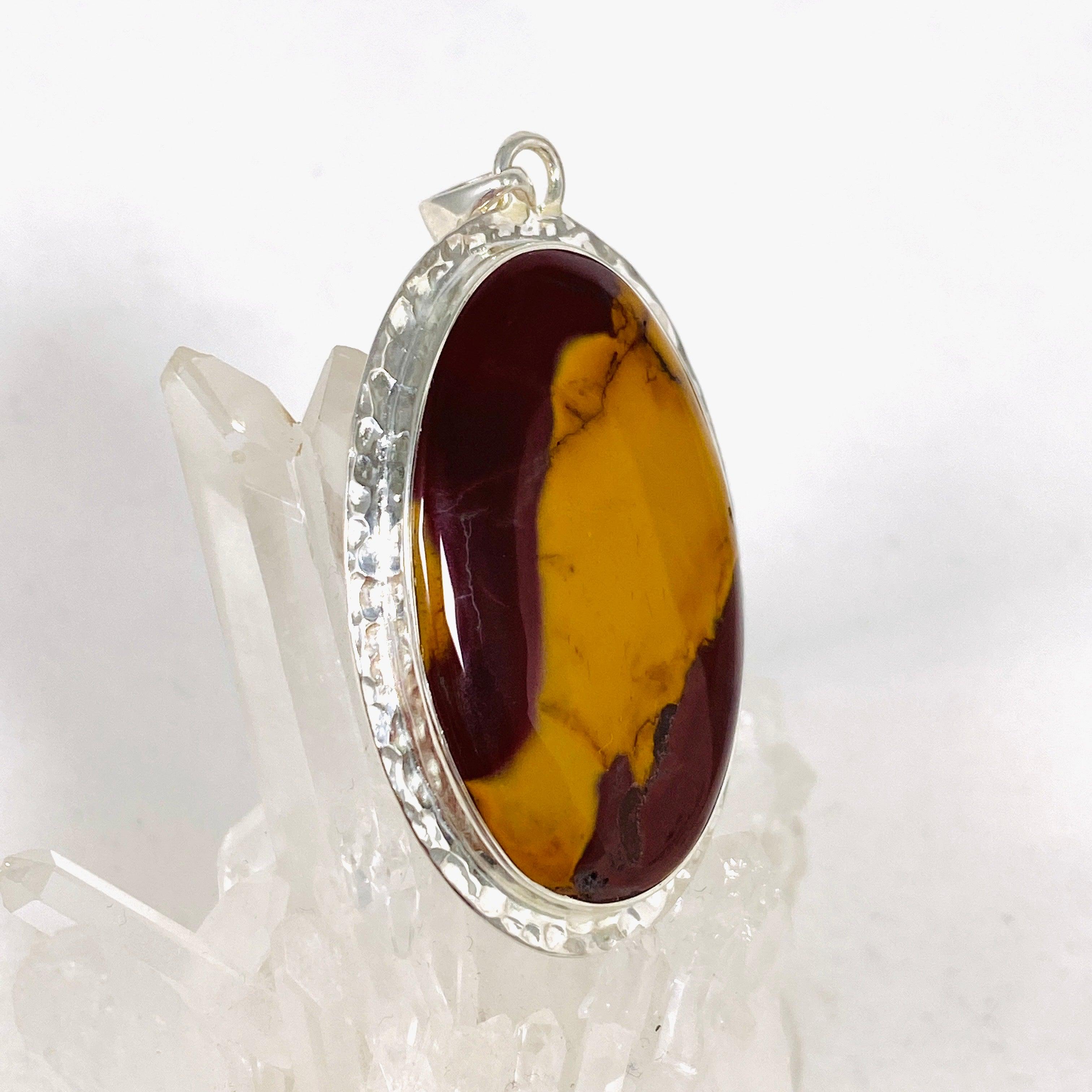 Natural Mookaite Gemstone Oval Pendant Necklace KPGJ4145 - Elegant Handmade Jewelry for Women, Gift for Her, Perfect for Everyday Wear & Special Occasions
