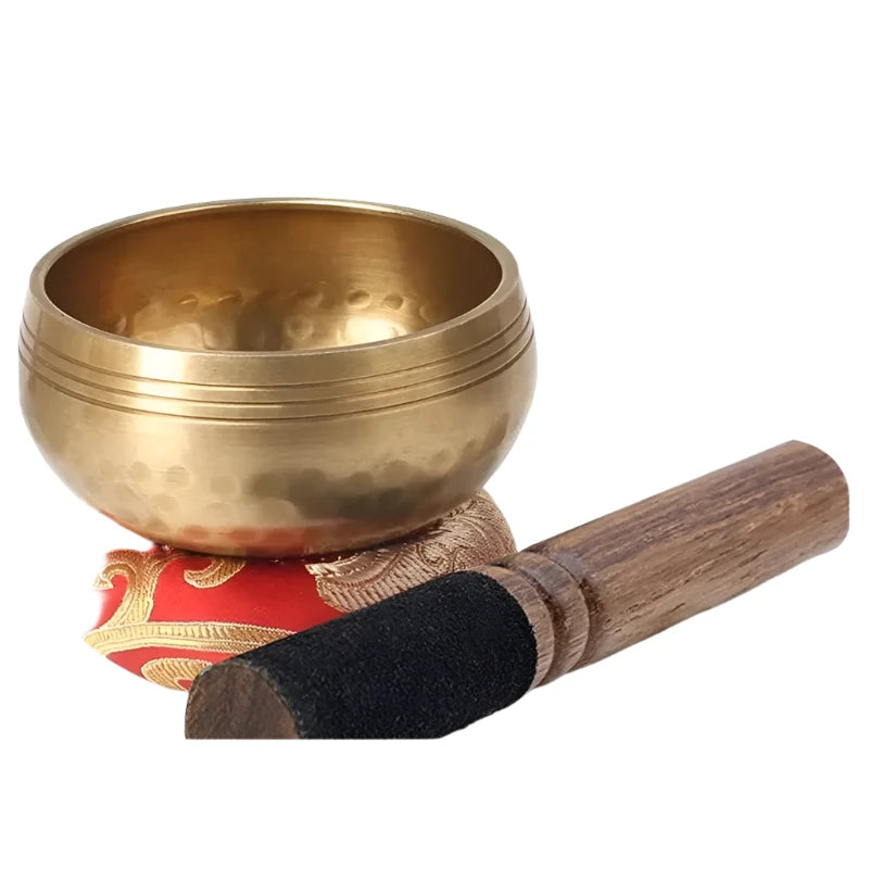 Authentic Tibetan Singing Bowl Set - Handcrafted Meditation Sound Bowl for Relaxation, Yoga & Mindfulness - Perfect Spiritual Gift for Healing & Stress Relief (Use in Meditation, Therapy, Yoga Studios & Home Decor)