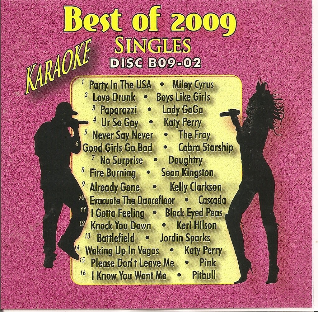 Best of 2009 #2 CD+G Karaoke Disc - 16 Popular Pop Songs for Parties, Singing & Family Fun