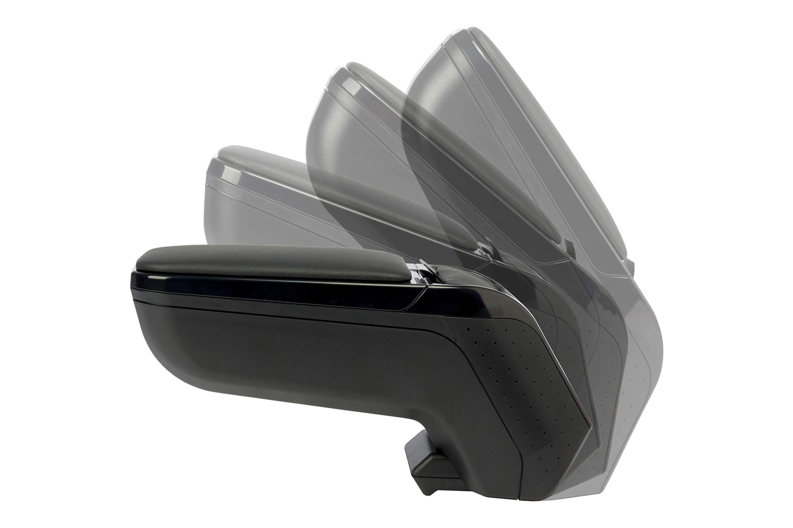 Dacia Lodgy (2018-) Black Foldable Armrest with Storage Compartment - 2 Pack Car Accessories for Comfort & Organization - Perfect for Road Trips & Long Drives
