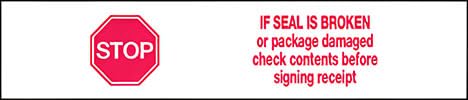 Security Tamper Evident Printed Tape 2 Inch x 3000 Feet (6 Rolls Case) - Broken Seal Detection for Shipping Boxes, Packages & Warehouse Security