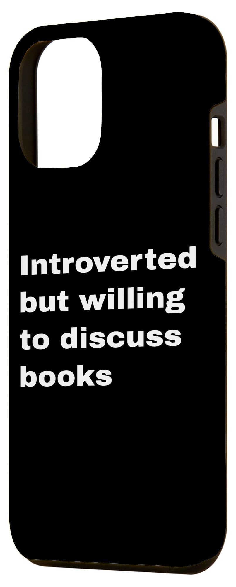 iPhone 12 Pro Max Case with Book Lover Quote - Slim Protective Cover for iPhone 12 Pro Max - Perfect for Bookworms & Introverts (Reading, Library, Coffee Shop, Gifts)