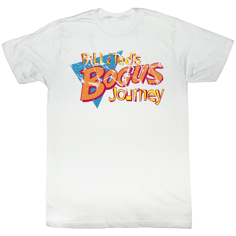 Bill & Ted's Bogus Journey Vintage Movie Logo T-Shirt | Sci-Fi Comedy Film Merchandise | Distressed Graphic Tee for Men & Women | Perfect for Cosplay, Movie Nights & Fan Gifts