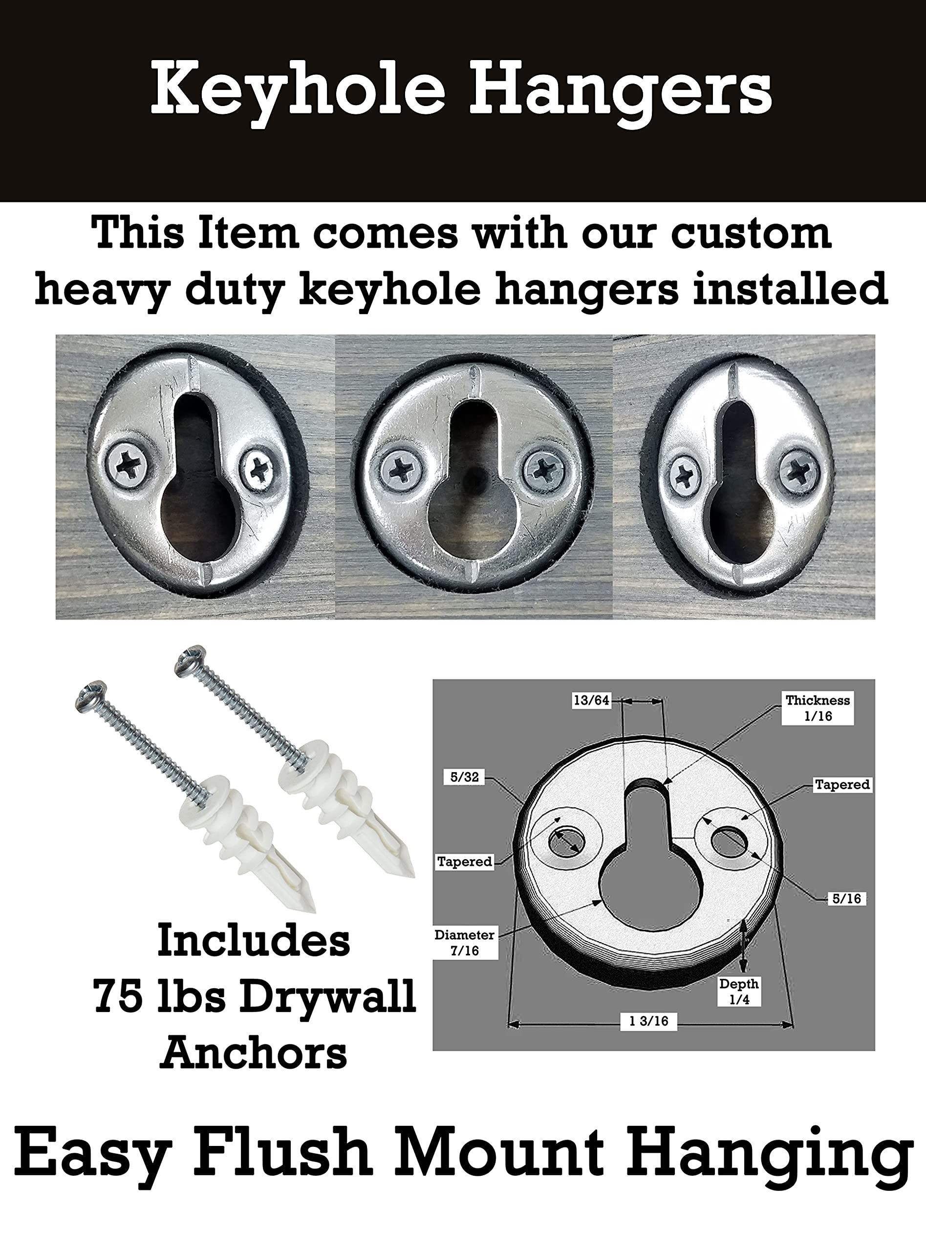 Sydney Slat Front Wall Mail Holder with Hooks - 20 Color Options (Sea Blue Shown) - Durable Mail Organizer & Key Holder for Home, Office, or Entryway Organization