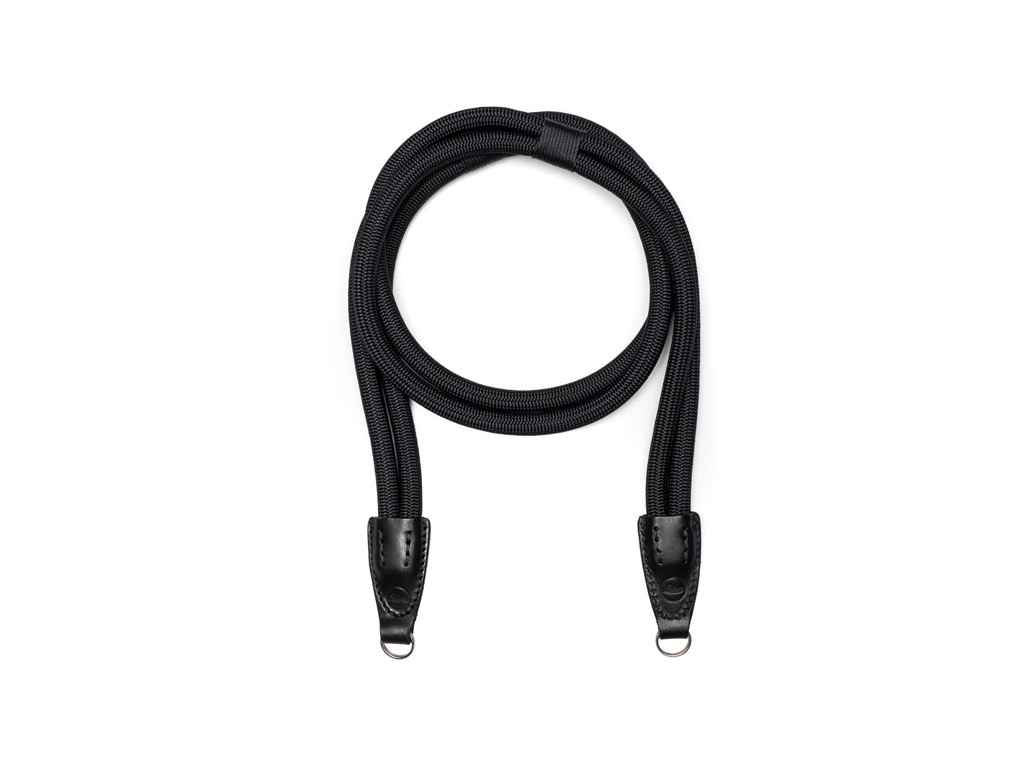 Leica Double Rope Camera Strap - 100cm Adjustable Black Neck Strap for DSLR & Mirrorless Cameras - Perfect for Travel, Hiking & Photography Enthusiasts