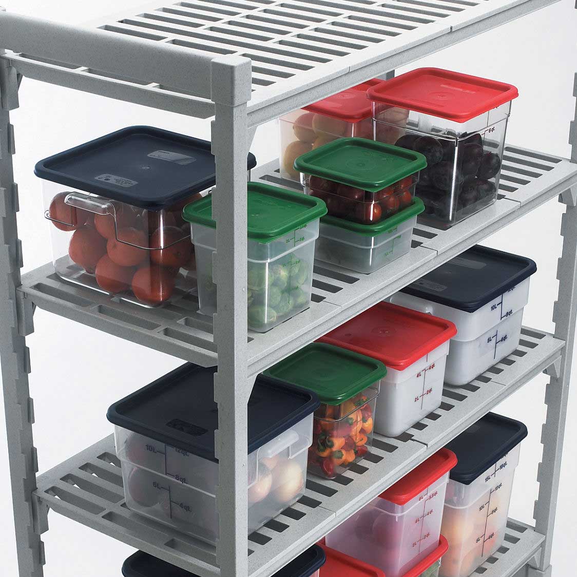 Cambro SFC12453 CamSquare 12/18/22 qt Midnight Blue Food Storage Container Lid - Durable & Stackable for Commercial Kitchens, Restaurants & Catering