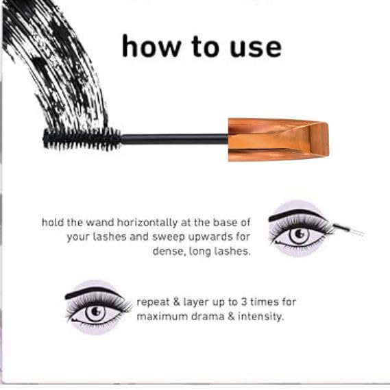 GLAMFAM Hyper Curl Xtreme Mascara - Volumizing & Lengthening Waterproof Black Mascara (5g) with Intense Jet Black Color for Dramatic Lashes | Perfect for Day to Night Wear, Special Occasions & Photography