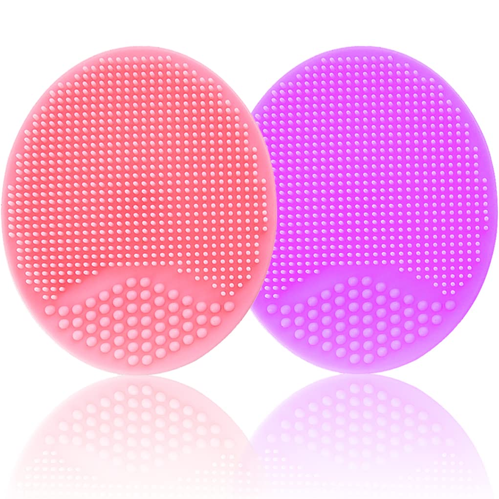 Deep Cleansing Silicone Face Scrubber & Exfoliator Brush - Blackhead & Acne Remover, Pore Cleaner for Gentle Facial Cleansing & Skin Care | Perfect for Daily Use, Travel & Spa Treatments (Large Size)