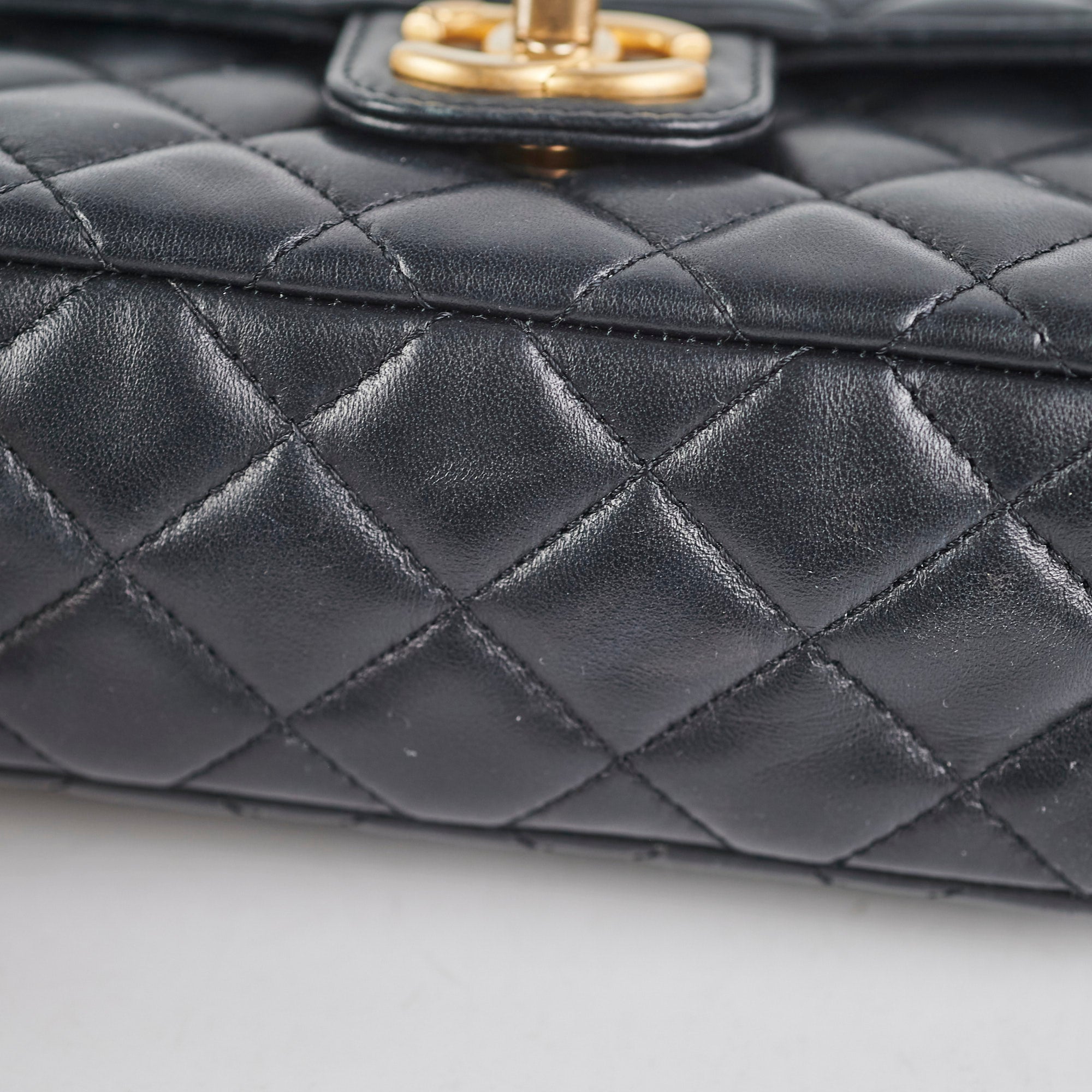 Chanel Seasonal Square Flap Bag - Genuine Lambskin Leather in Classic Black | Perfect for Evening Events & Luxury Fashion Accessories