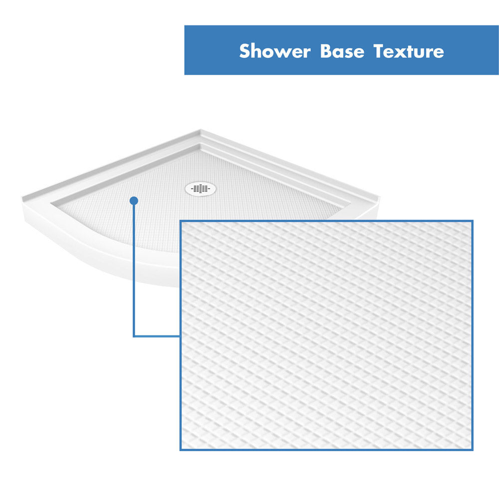 DreamLine Prime 38x38x76.75 Inch Sliding Shower Enclosure with Acrylic Backwall Kit & Shower Base - Clear Glass Frameless Bathroom Upgrade for Modern Homes