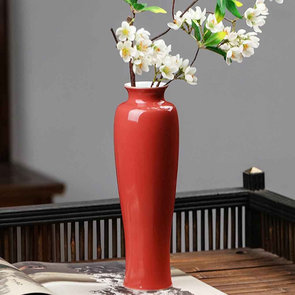 Modern Ceramic Vases for Home Decor - Handcrafted Orange Dried Flower Vases, Elegant Living Room Centerpiece & Desktop Decoration | Perfect for Boho Chic Interiors, Wedding Centerpieces & Office Desk Decor