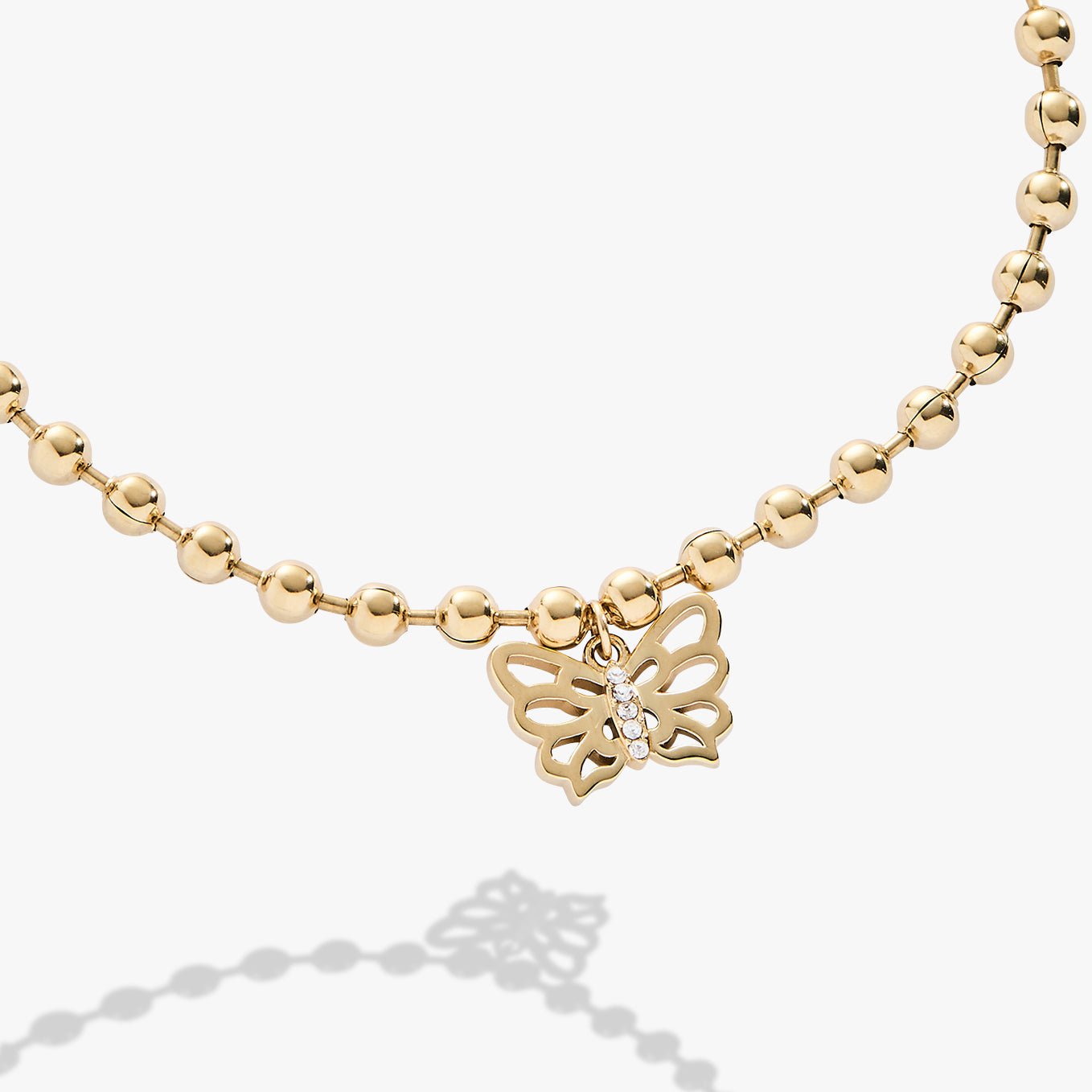 Butterfly Ball Chain Bracelet for Women - Dainty Gold Silver Adjustable Charm Bangle | Perfect for Everyday Wear, Gifts & Special Occasions