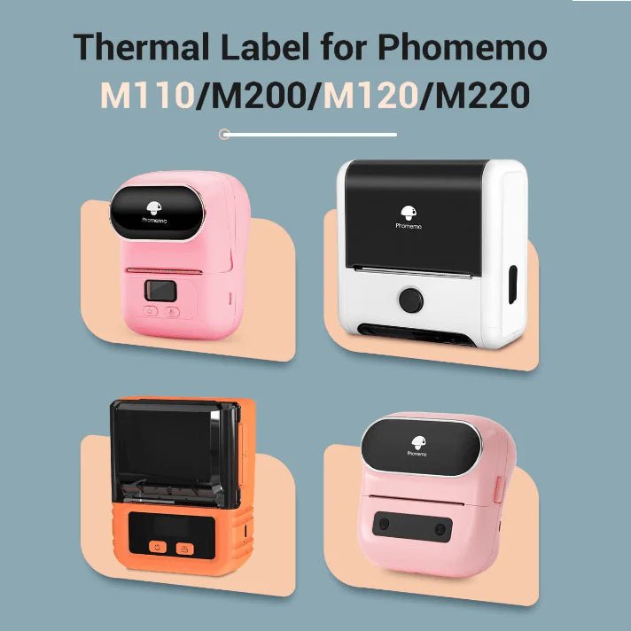 Phomemo 50×50mm Color Thermal Sticker Labels - 6 Rolls for Shipping, Packaging & Inventory | Compatible with Thermal Label Printers | Small Business & E-commerce Supplies