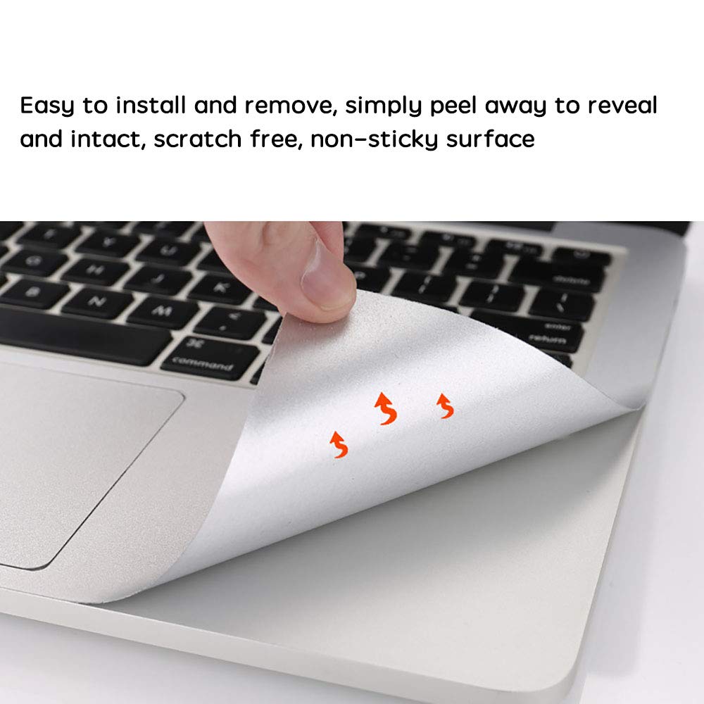 Ultra Thin Silver Palm Rest Cover with Trackpad Protector for MacBook Pro 16 Inch (A2141) - Scratch Resistant Skin for Work & Travel Protection