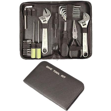 Professional Diver's Tool Kit with Zippered Pouch - Complete Underwater Repair & Maintenance Set for Scuba Diving, Snorkeling & Marine Exploration
