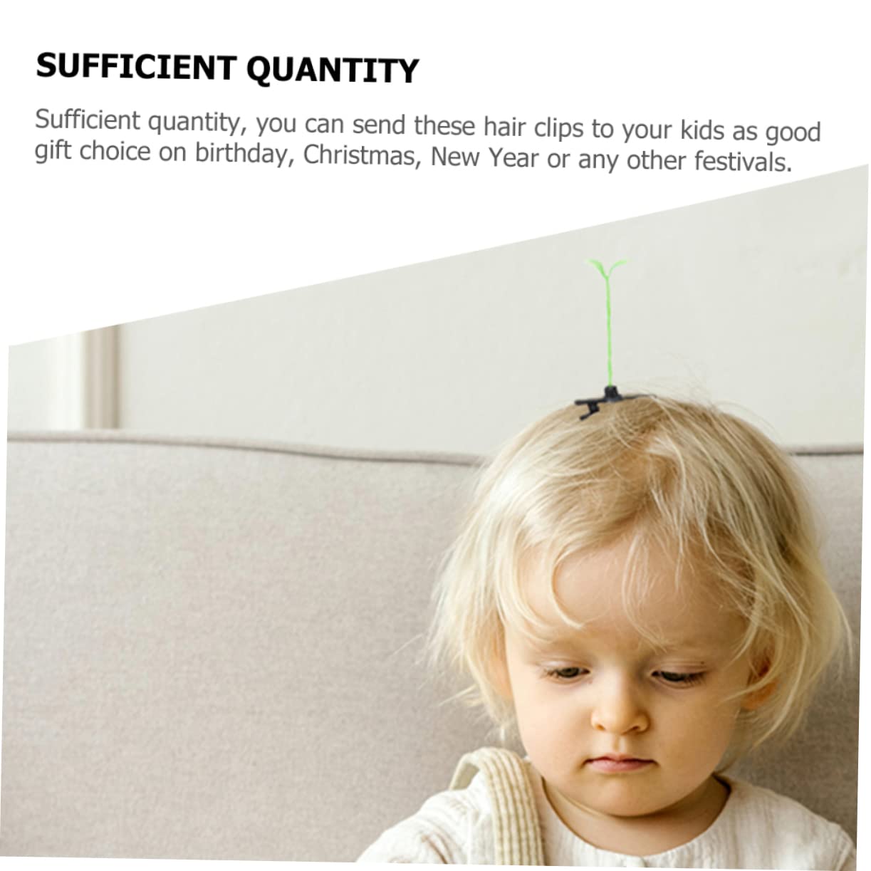 DOITOOL 50pcs Cute Sprout Hair Clips for Girls - Natural Leaf Hair Barrettes for Kids, Women - Perfect for School, Parties, Costumes & Everyday Hairstyles