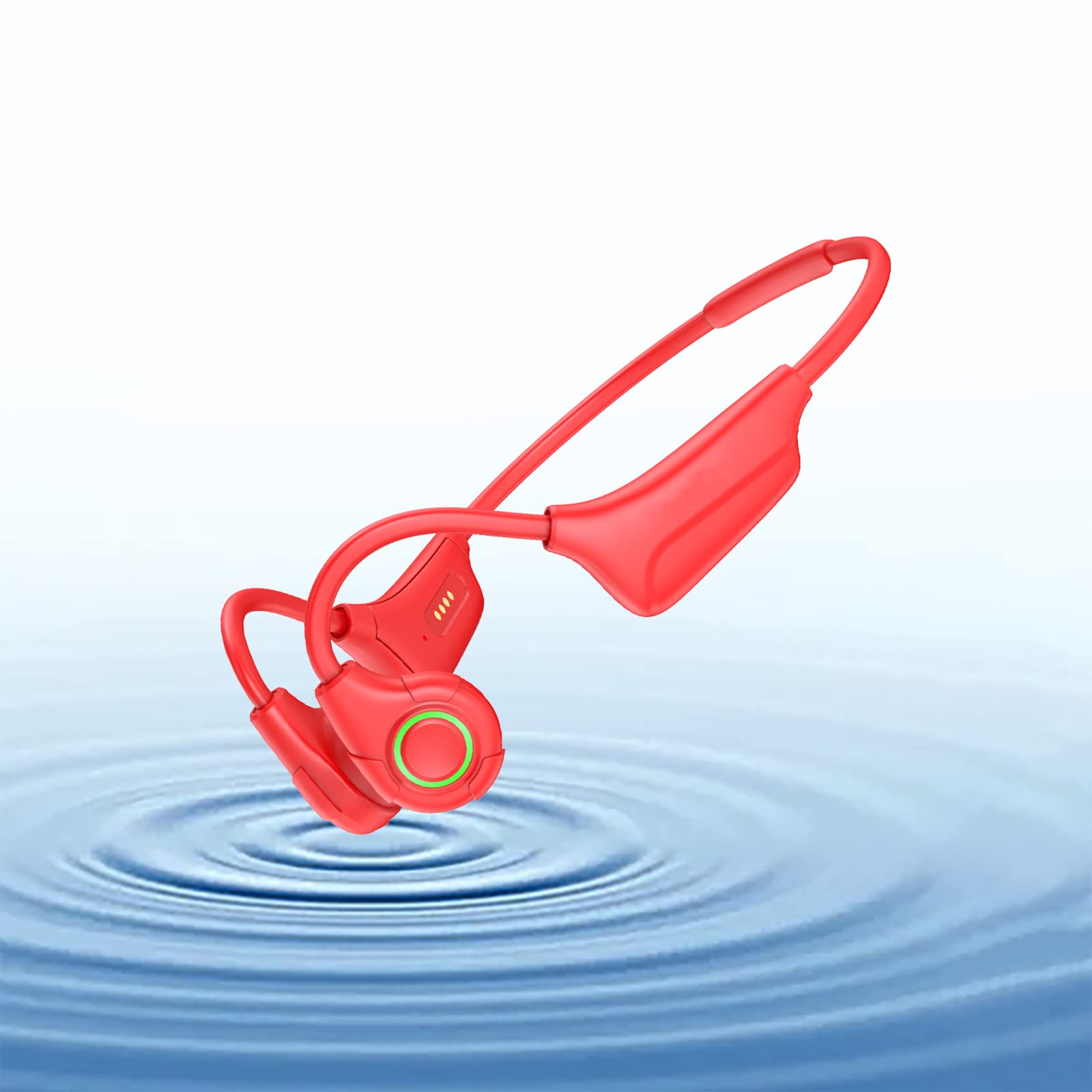 Bluetooth Bone Conduction Headphones Open Ear IPX7 Waterproof - 32GB Memory Wireless Sports Headphones for Running, Cycling & Gym Workouts - Black