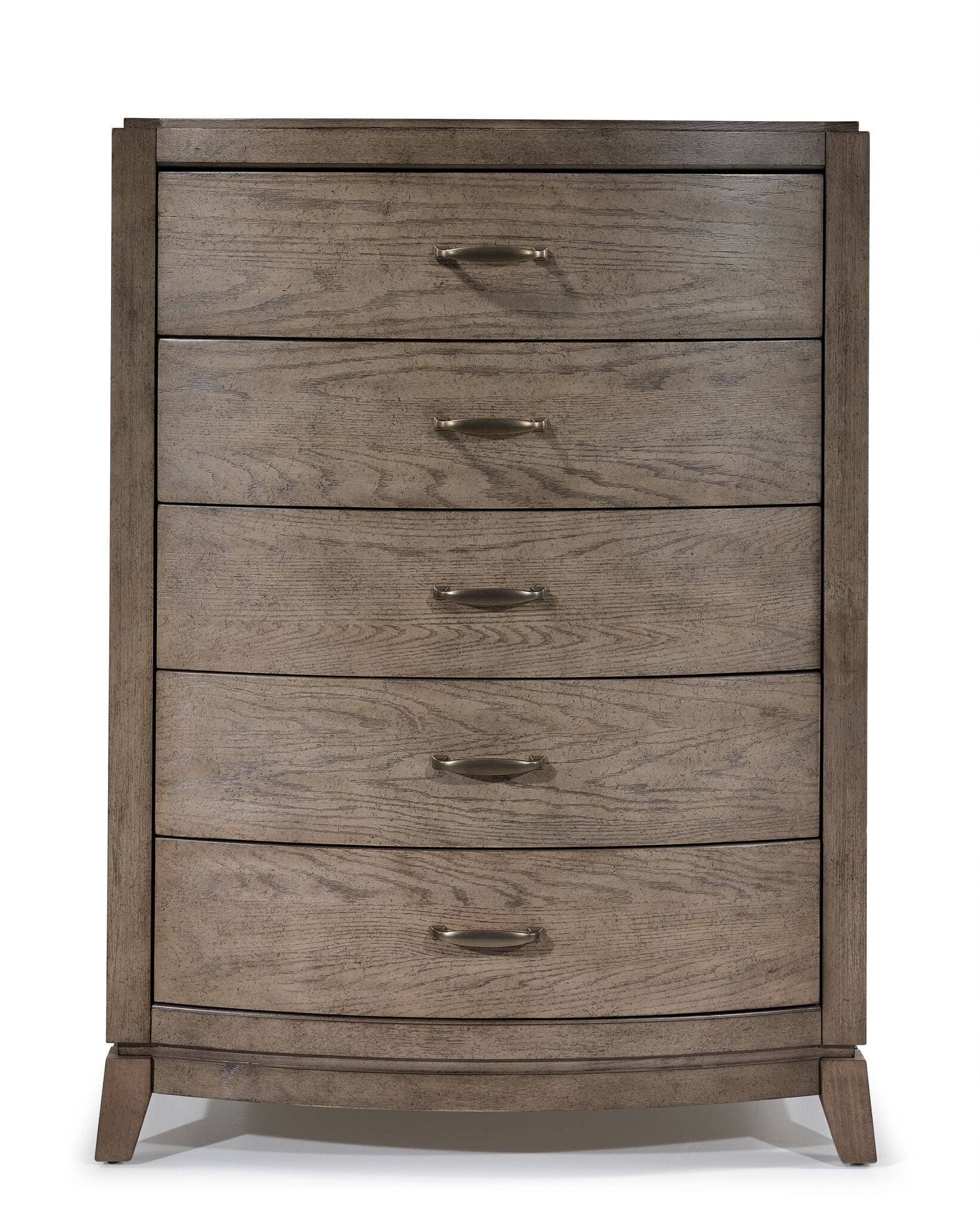 Camelot 5-Drawer Dresser Chest - Vintage Beige Wooden Storage Cabinet for Bedroom, Living Room & Closet Organization