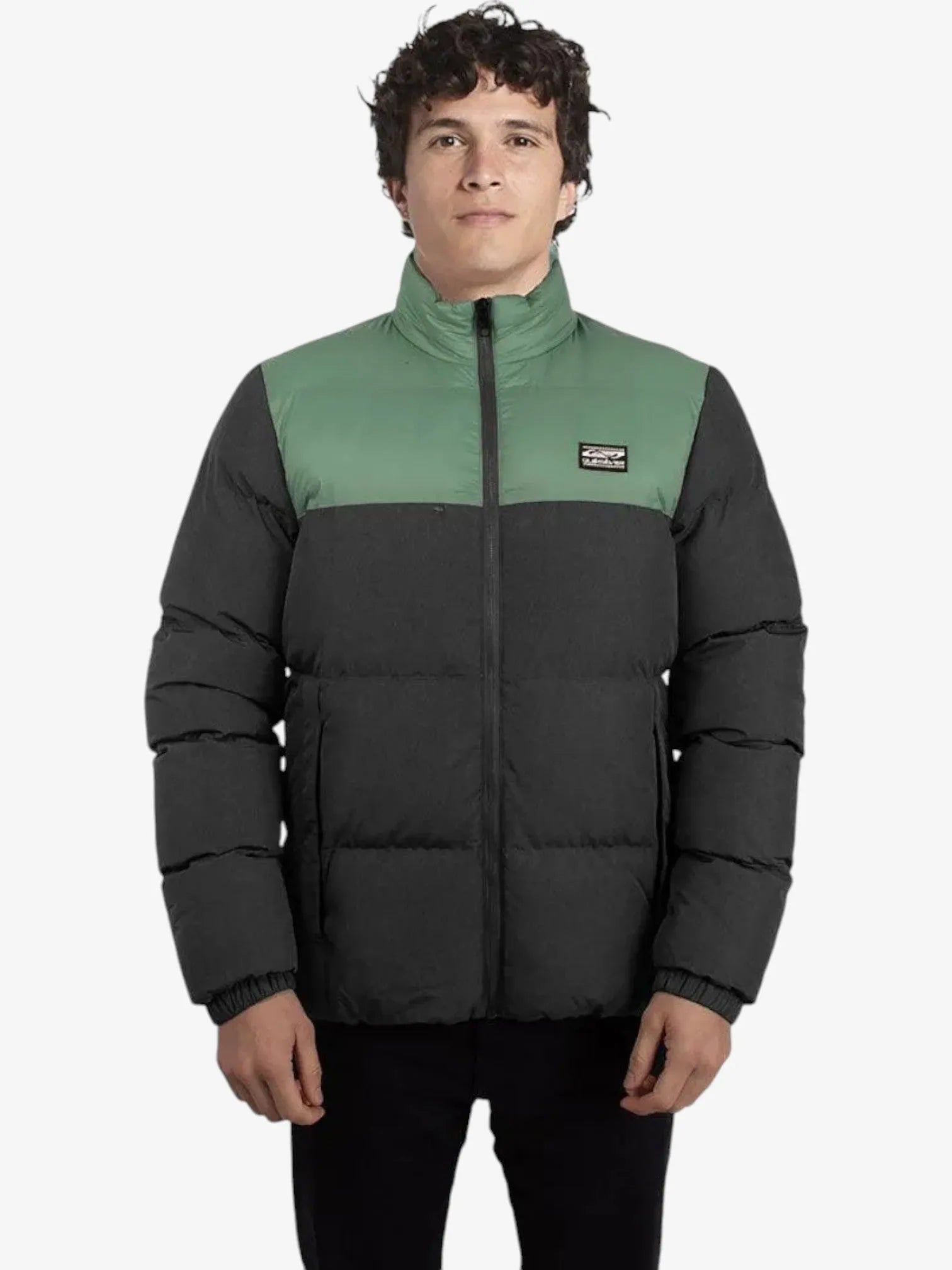 Quiksilver Wolf Shoulders Dark Gray Green Jacket - Waterproof Outdoor Hiking & Camping Gear for Men