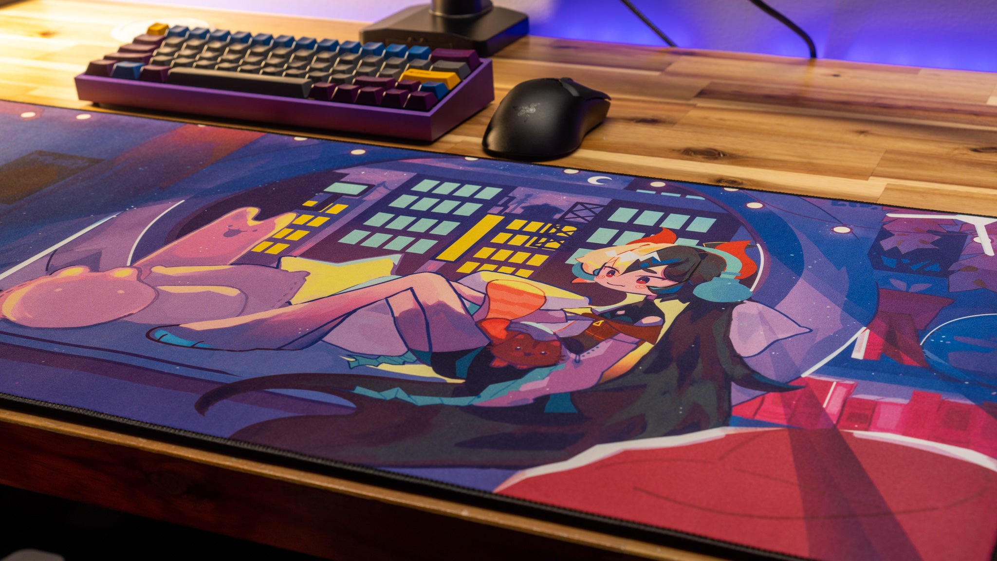 Beowulf Beo's Gaming Mouse Pad - Large Desk Mat for PC & Mac, Non-Slip Rubber Base, Ultra-Thin Comfort for Office & Gaming - Perfect for Content Creators, Streamers & Esports Players