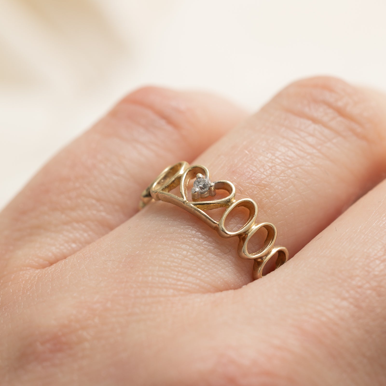 0.02ct Diamond Open Heart Ring - Size 6.75 - Elegant Sterling Silver Promise Ring for Women - Perfect Gift for Valentine's Day, Anniversary & Special Occasions